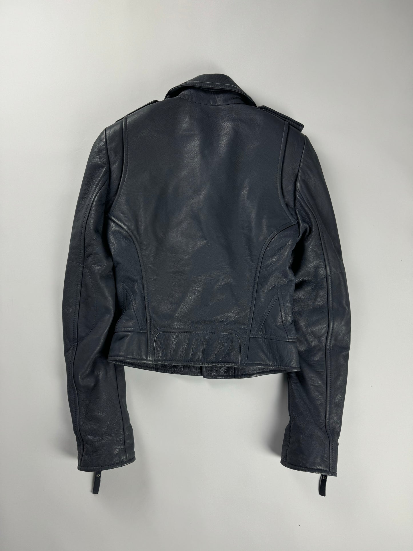 Balenciaga Nicolas Ghesquière Perfecto Marine Leather Jacket FW 2012 - XS