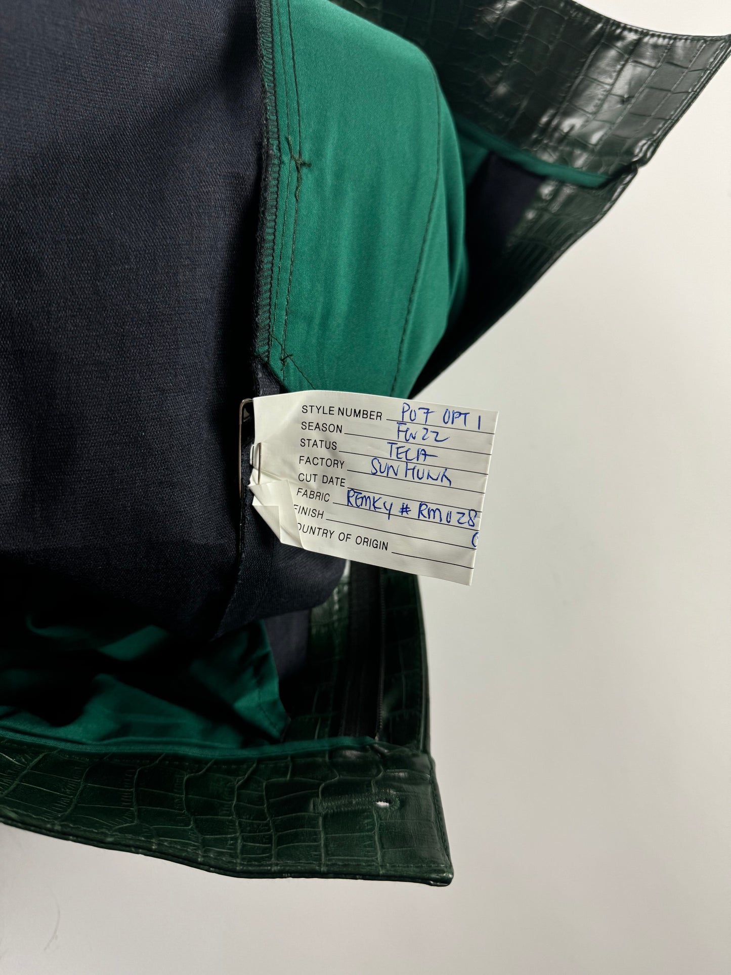 Armani Exchange Sample Crocodile Effect Belted Pants FW 2022 - S