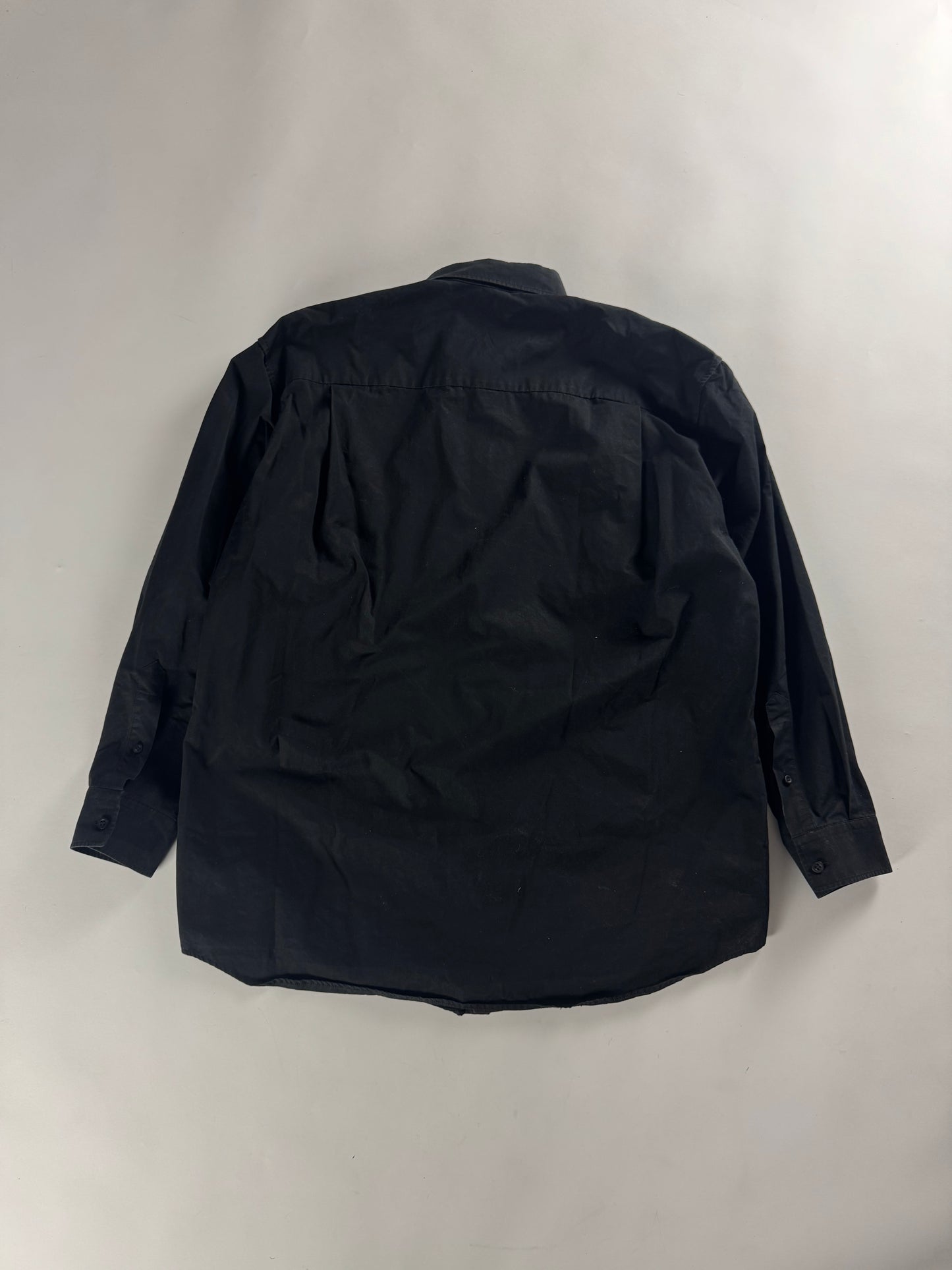 Balenciaga Sample Black Oversized Button Down Shirt - M