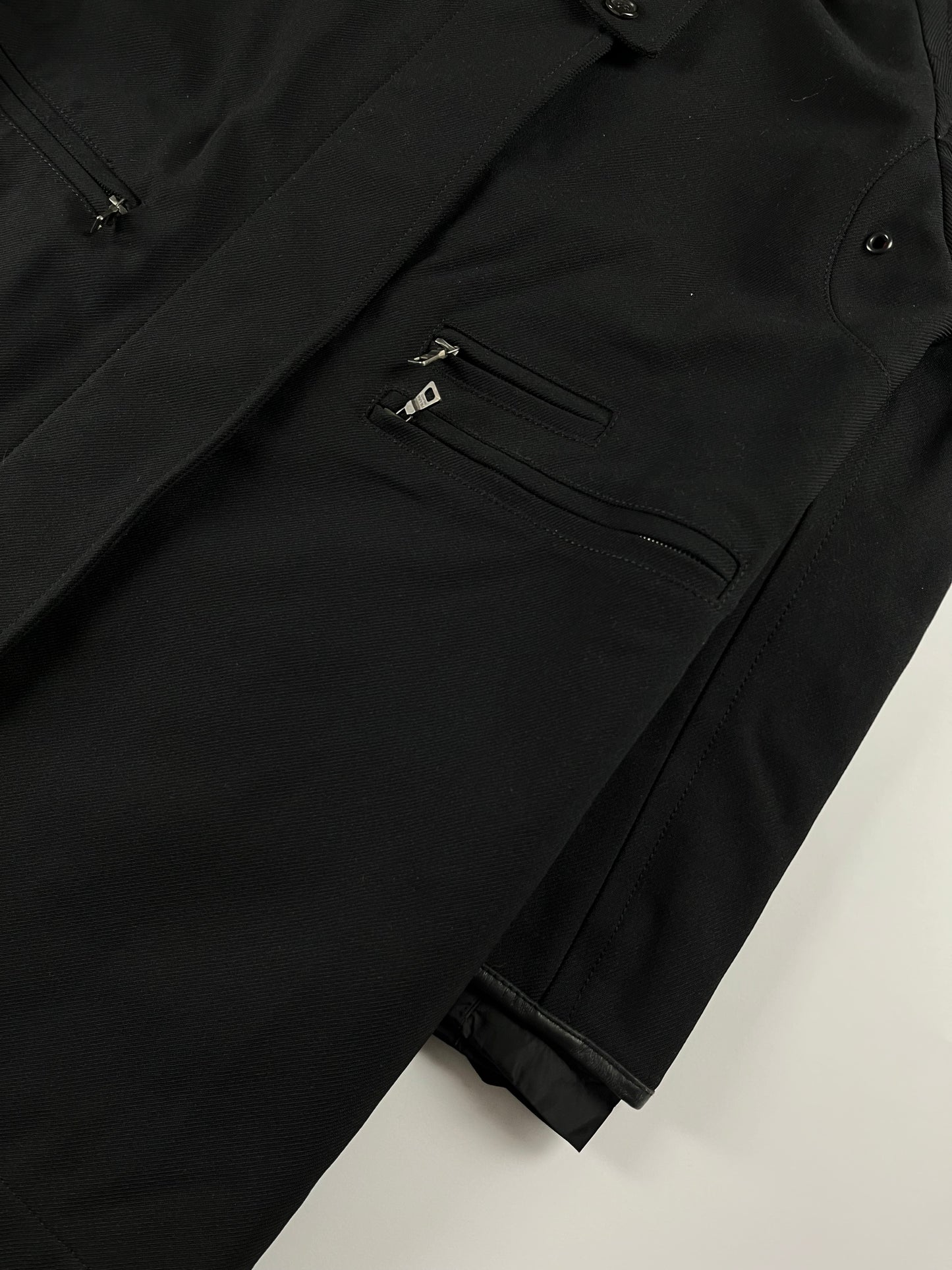 Prada Black Belted Collar Coat FW 1999 - S