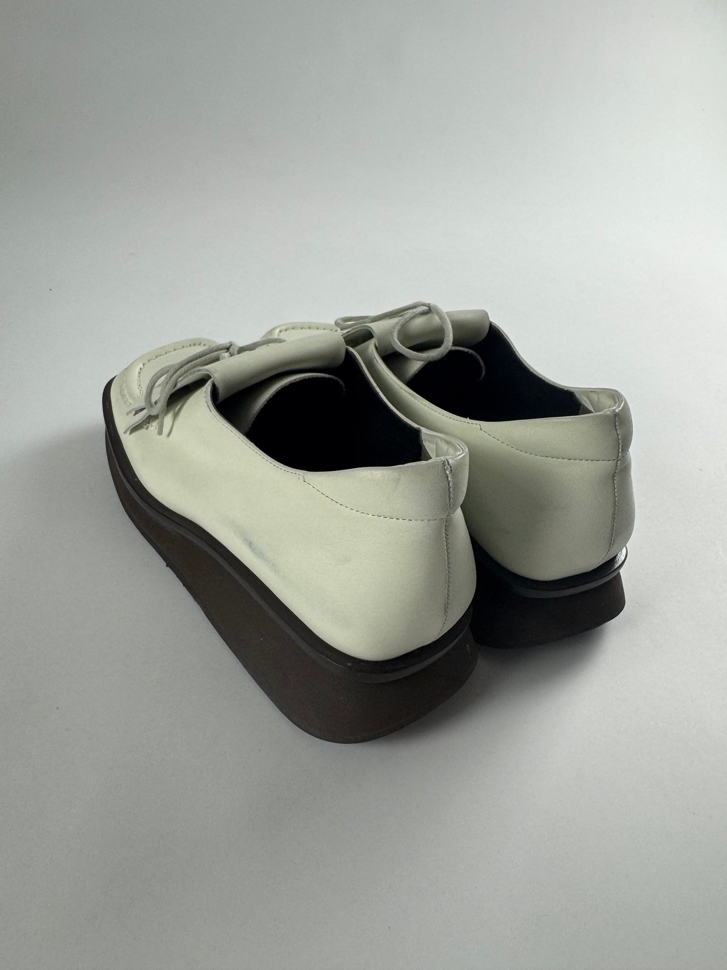 Prada White Platform Loafers Shoes SS 1999 - 38 IT/39 EU