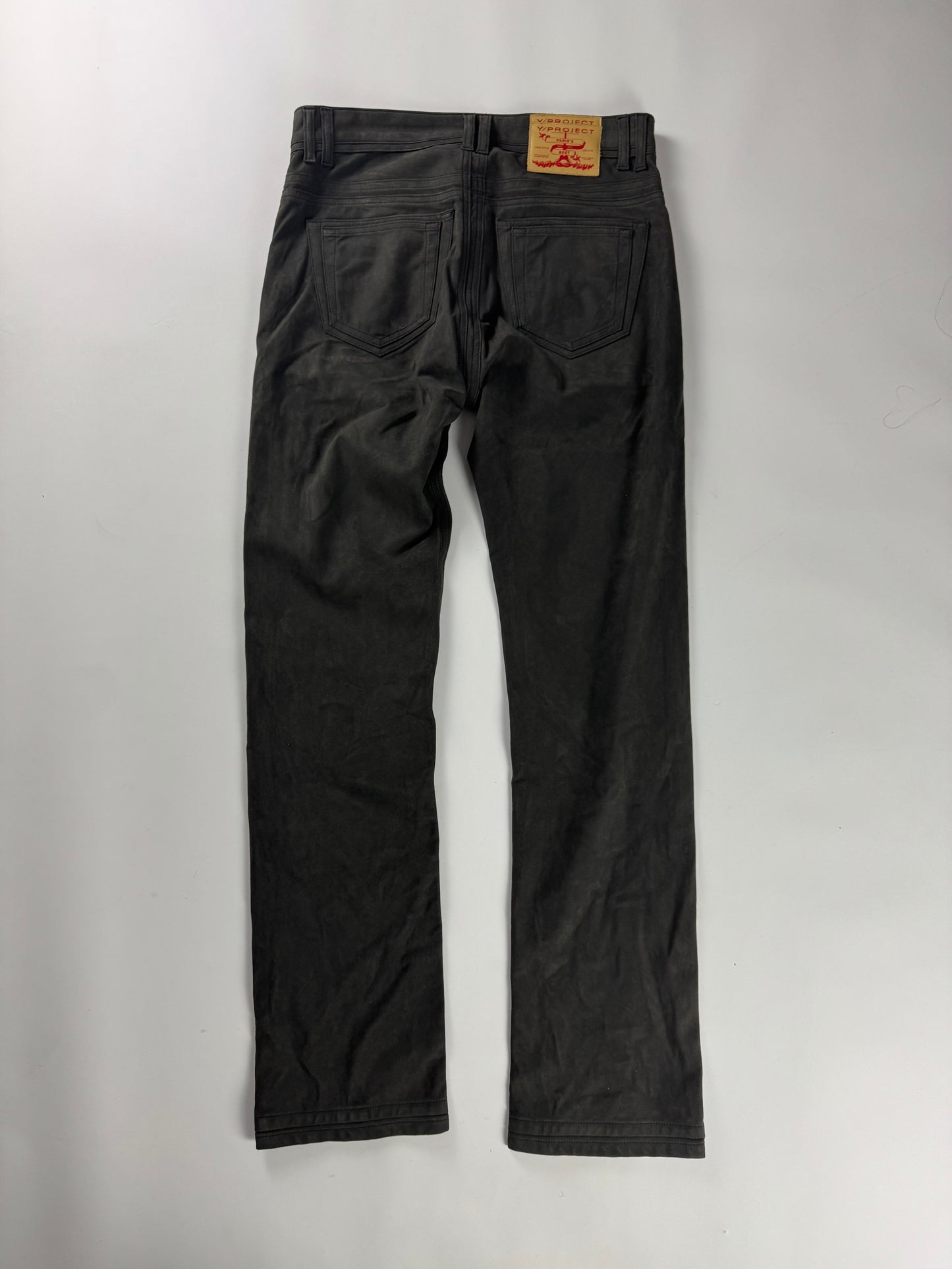 Y/Project Sample Dark Grey Suede Pants SS 2019 - S
