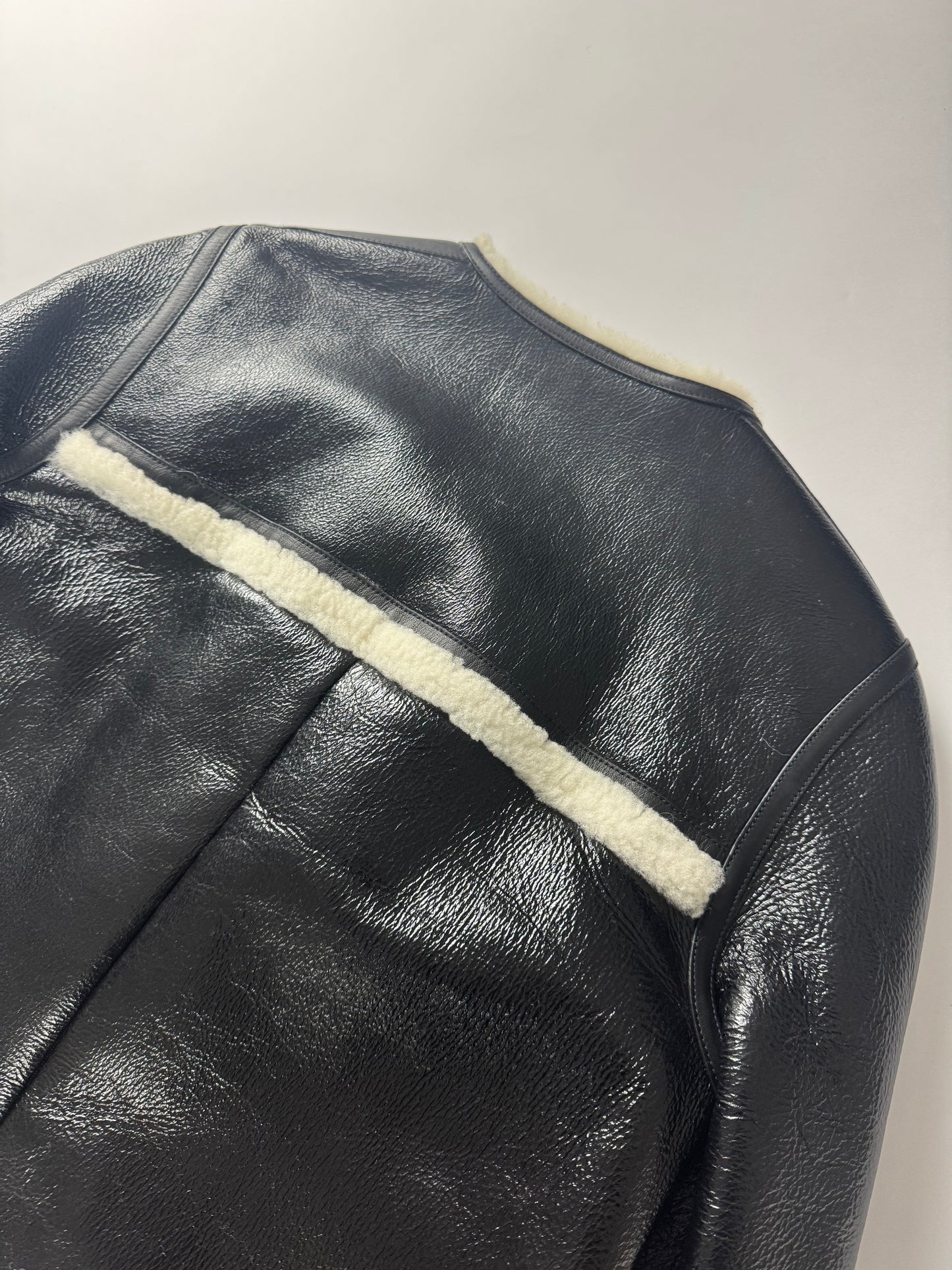 Louis Vuitton Nicolas Ghesquière Shearling Fur Trimmed Coat FW 2015 - S