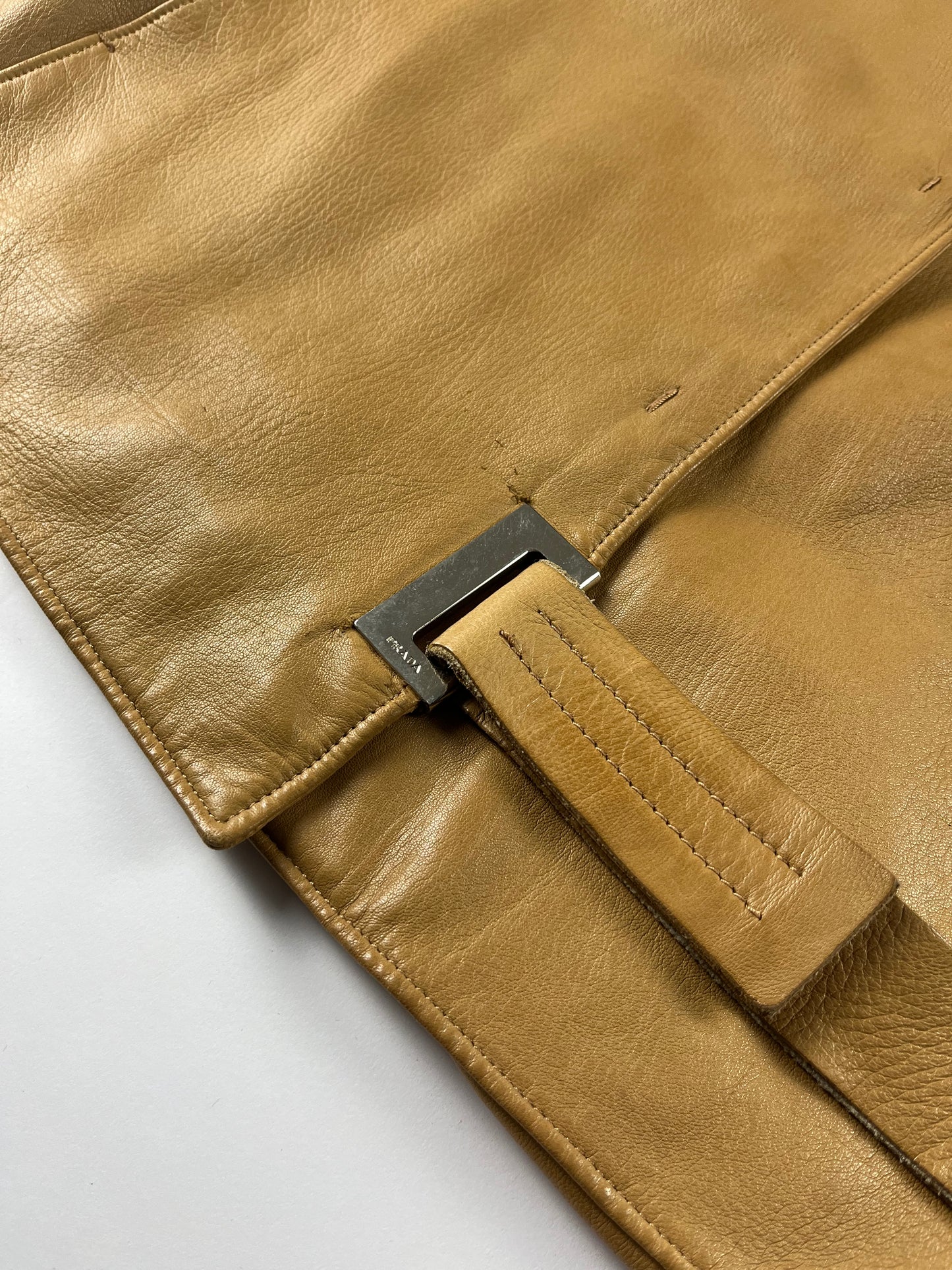 Prada Camel Leather Strapped Vest FW 1999 - S