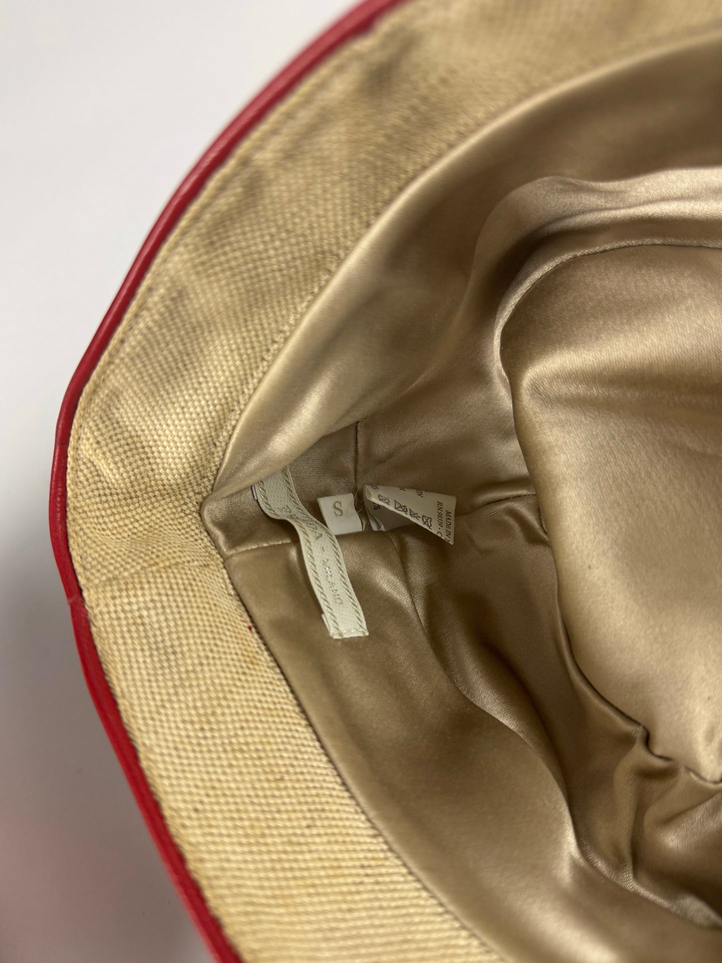 Prada Red Tap Lined Bucket Hat SS 1999 - OS