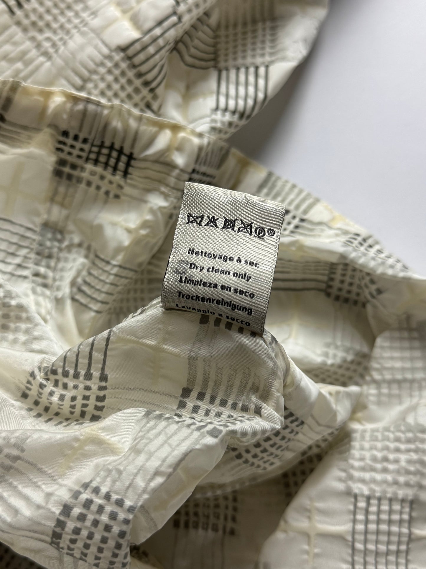 Hermès Sample Soft Ivory Plaid Turtleneck Half Zip Jacket SS 2020 - M