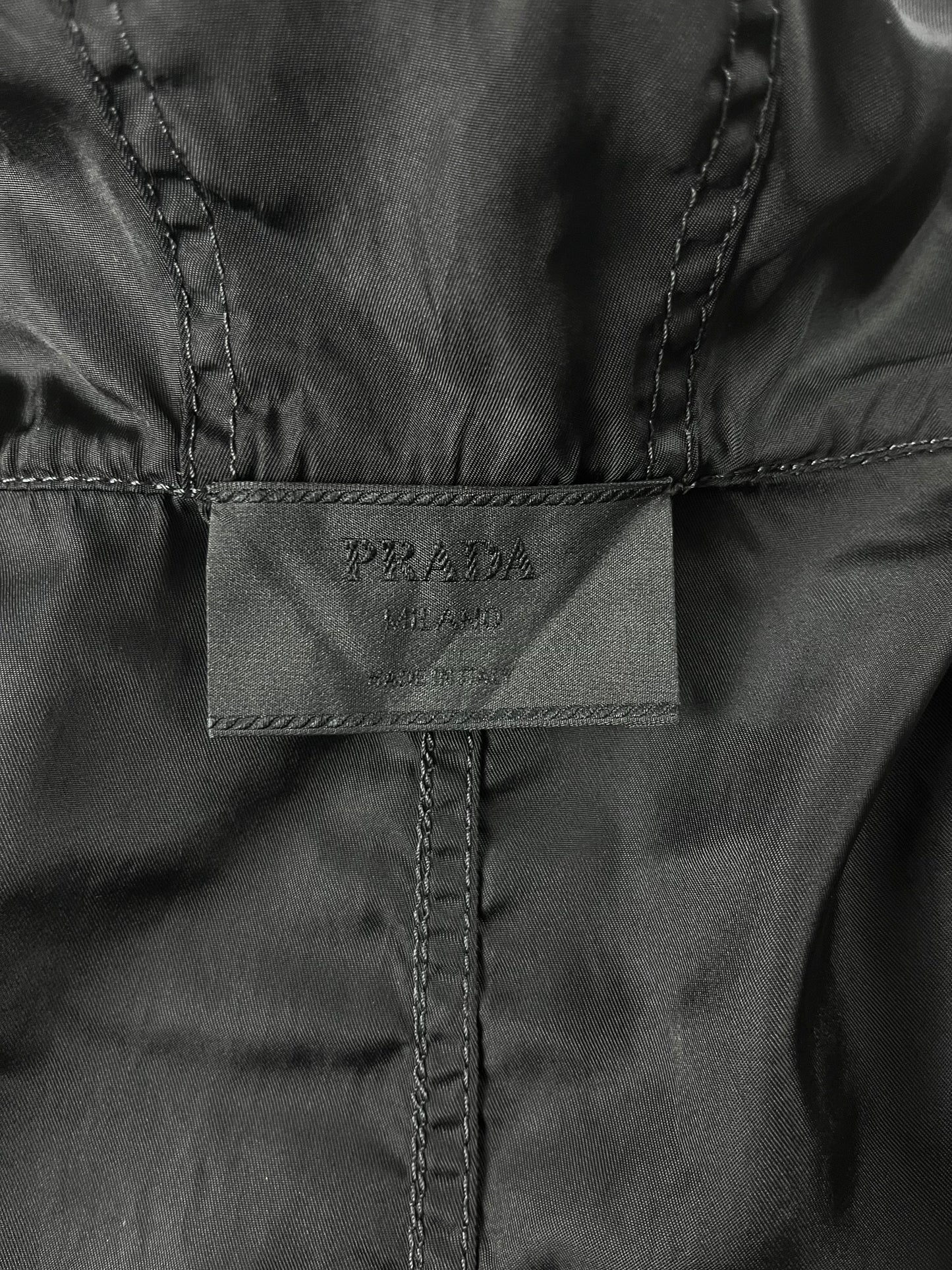 Prada Black Capo Windbreaker Jacket 2000s - S