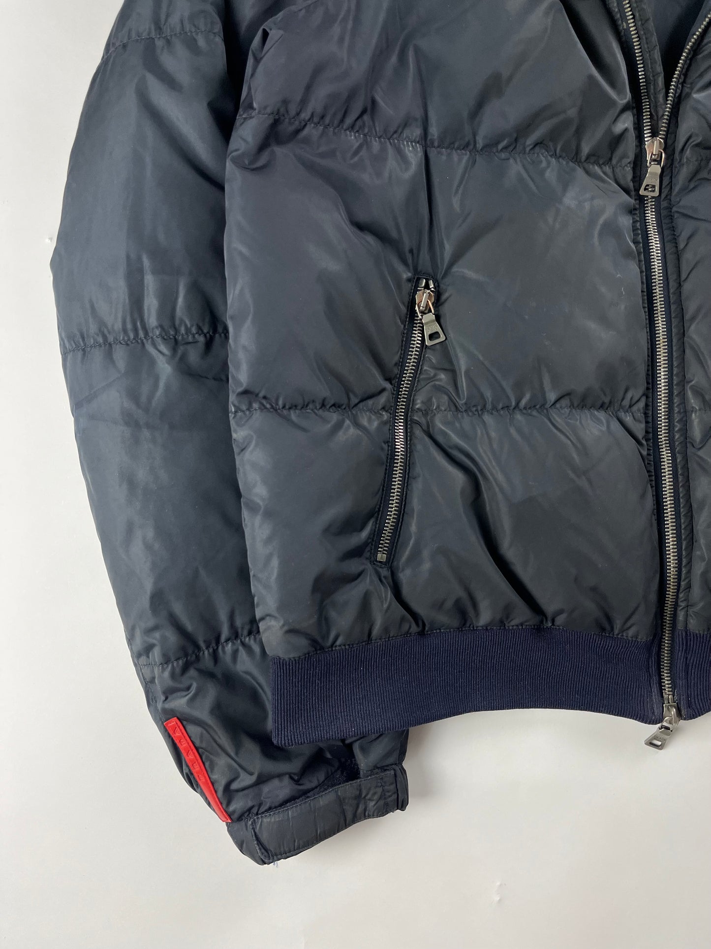 Prada Linea Rossa Navy Puffer Jacket - M