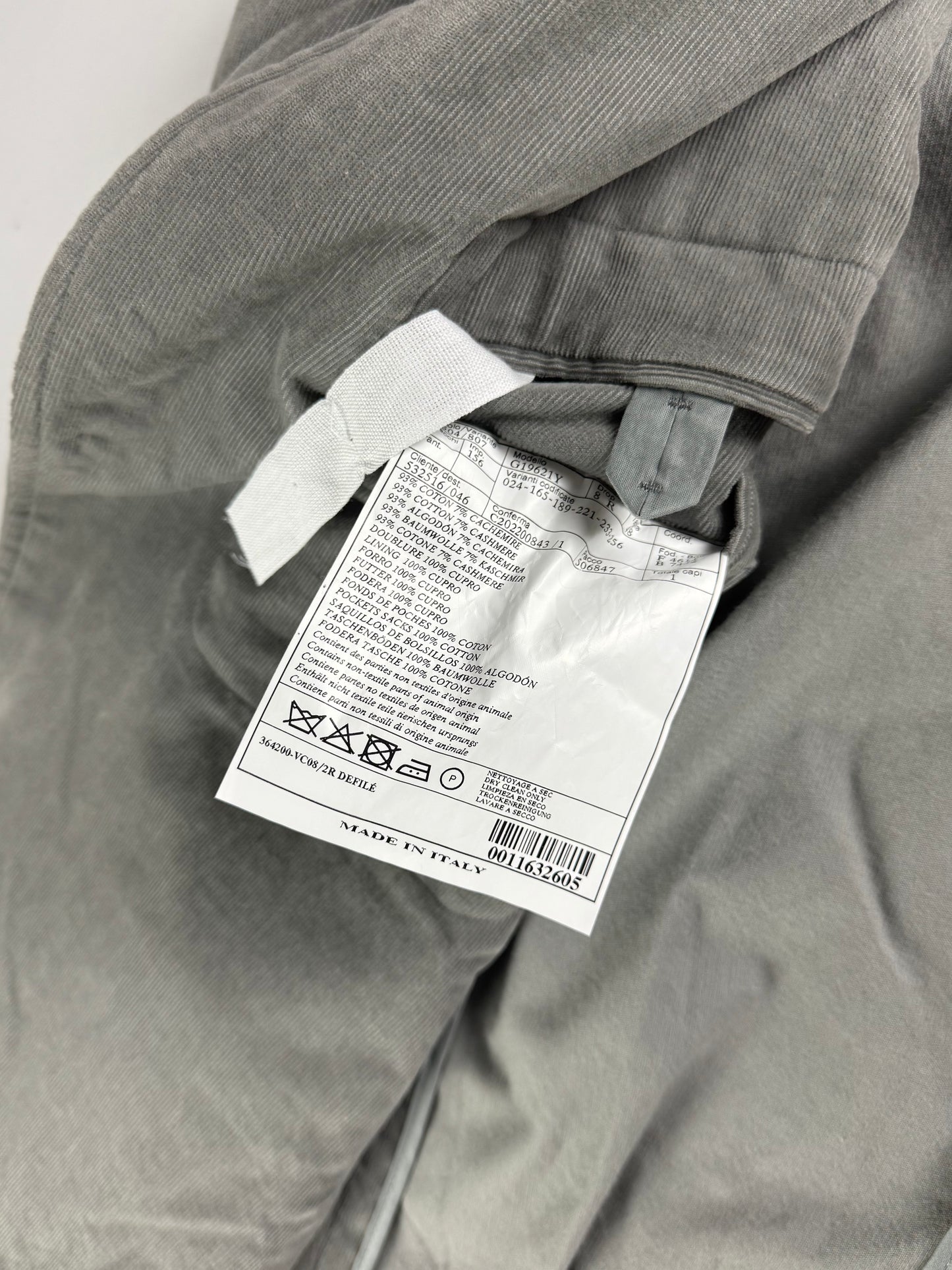 Hermès Sample Grey Tailored Cotton Minimalist Blazer SS 2022 - M