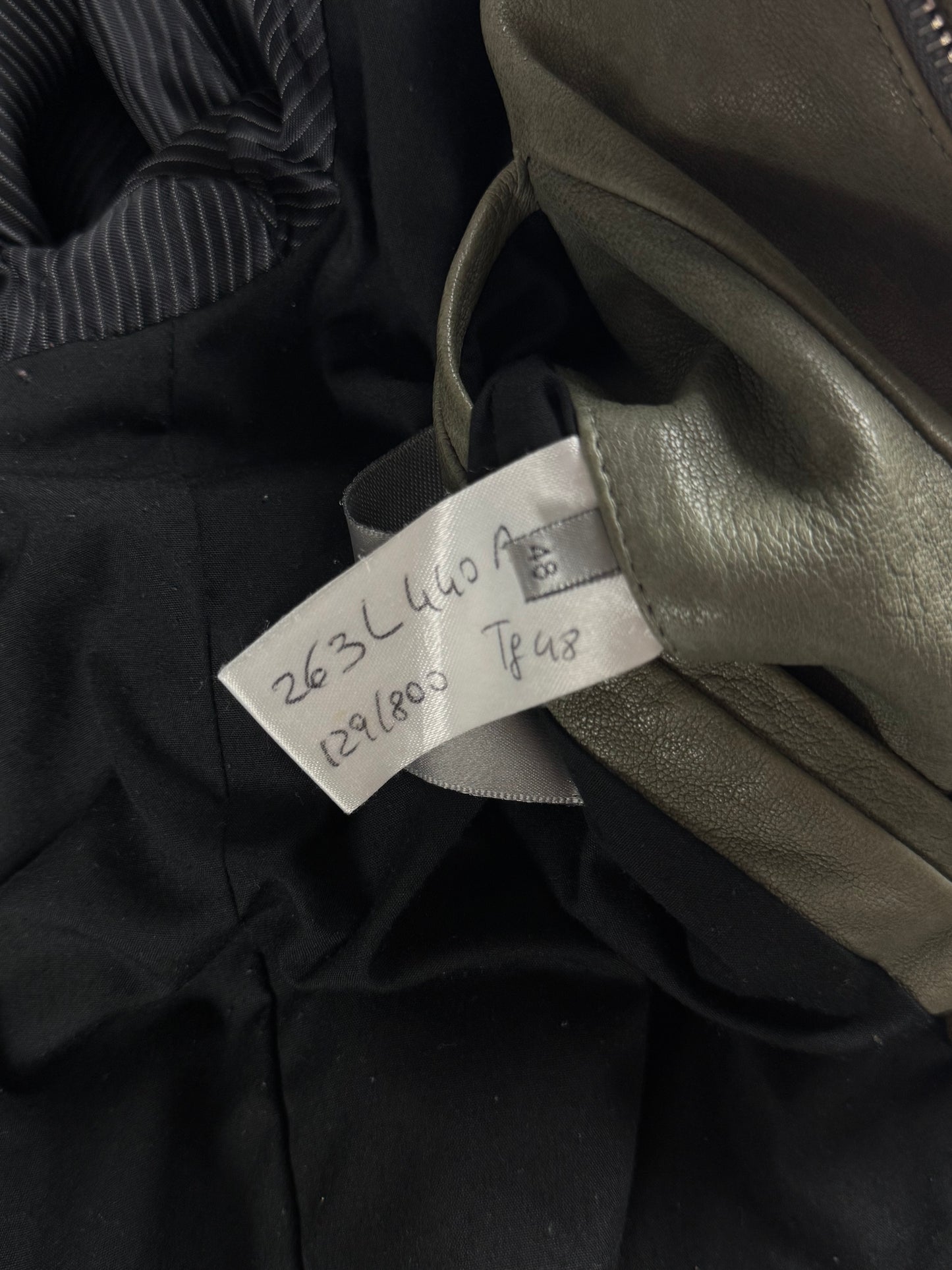 Dior Homme Sample Kris Van Assche Camel Marble Leather Jacket FW 2012 - M
