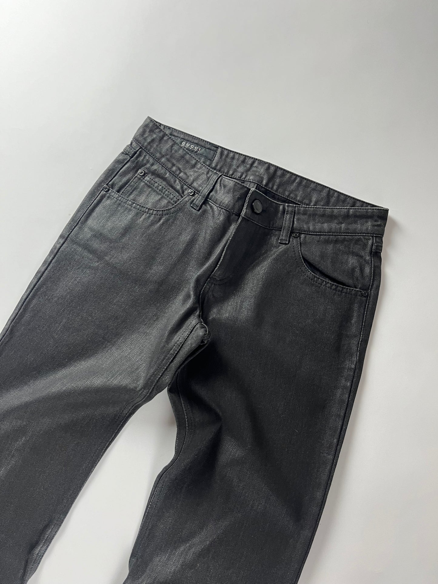 Gucci Sample Detroit Slim Waxed Denim Pants FW 2007 - S