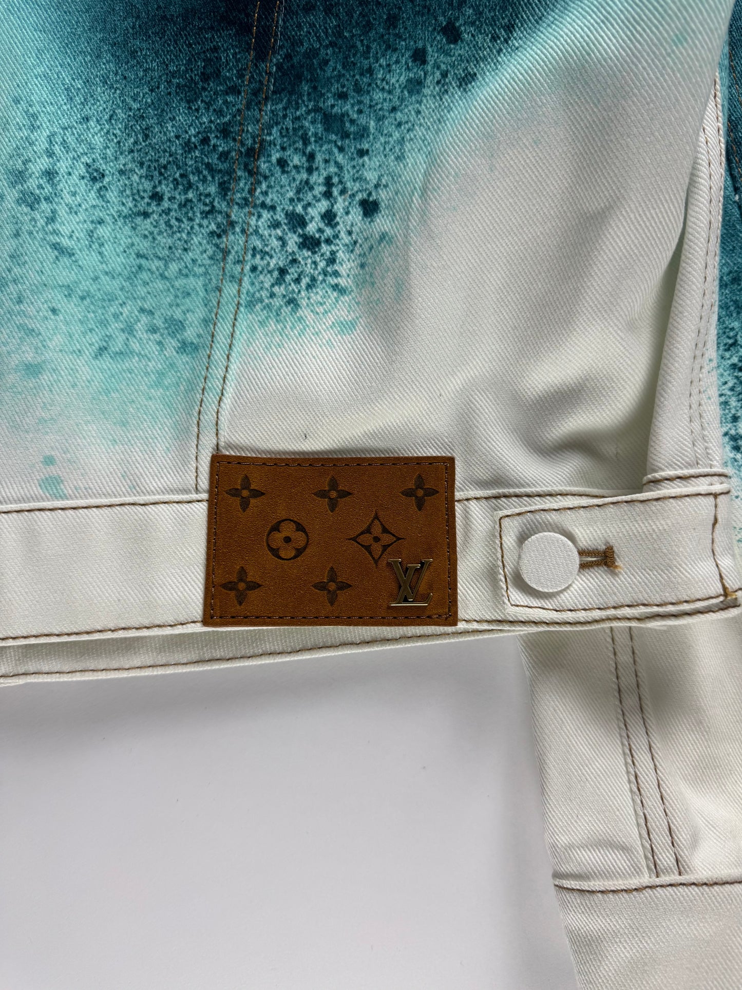 Louis Vuitton Sprayed Monogram Denim Trucker Jacket SS 2023 - M