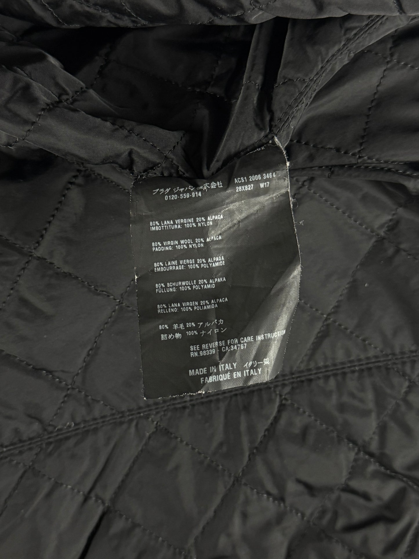 Prada Grey Wool Double Breasted Peacoat FW 2006 - S