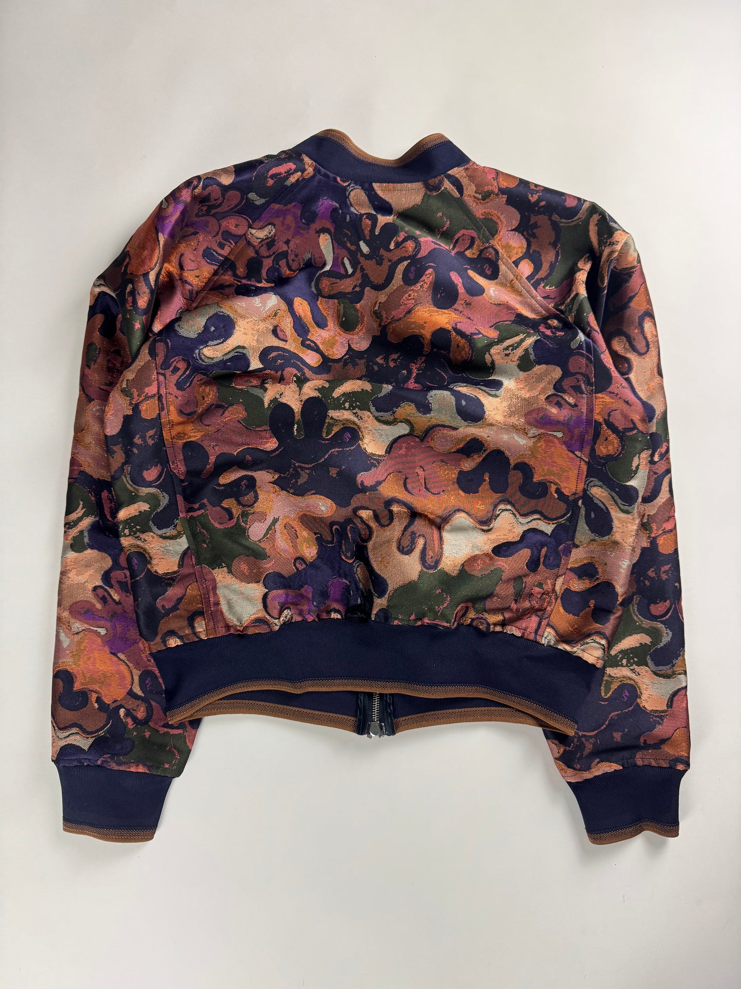 Dior Homme Sample Peter Doig Camo Double Zip Bomber Jacket FW 2021 - M