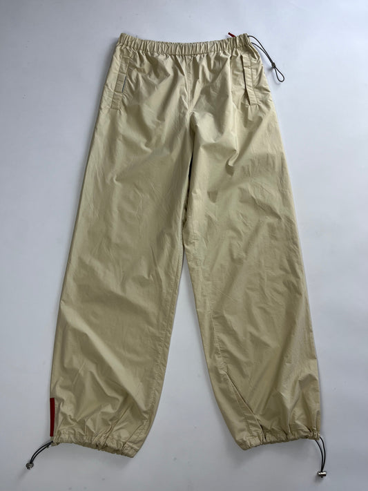 Prada Linea Rossa Cream Nylon Track Pants SS 2000 - S