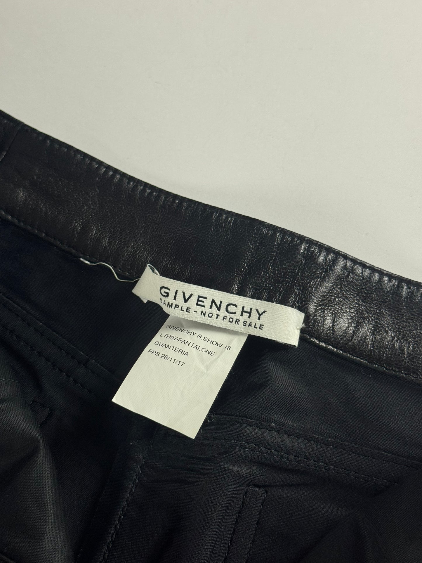 Givenchy Sample Black Leather Pants SS 2018 - XS