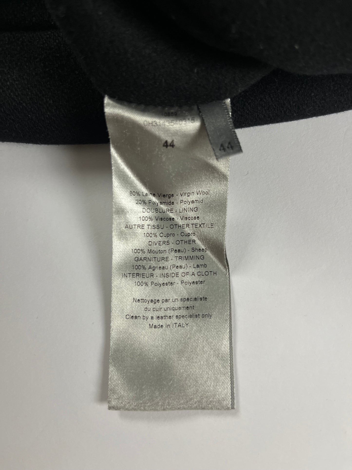 Dior Homme Dark Wool Leather Bomber Jacket FW 2010 - S