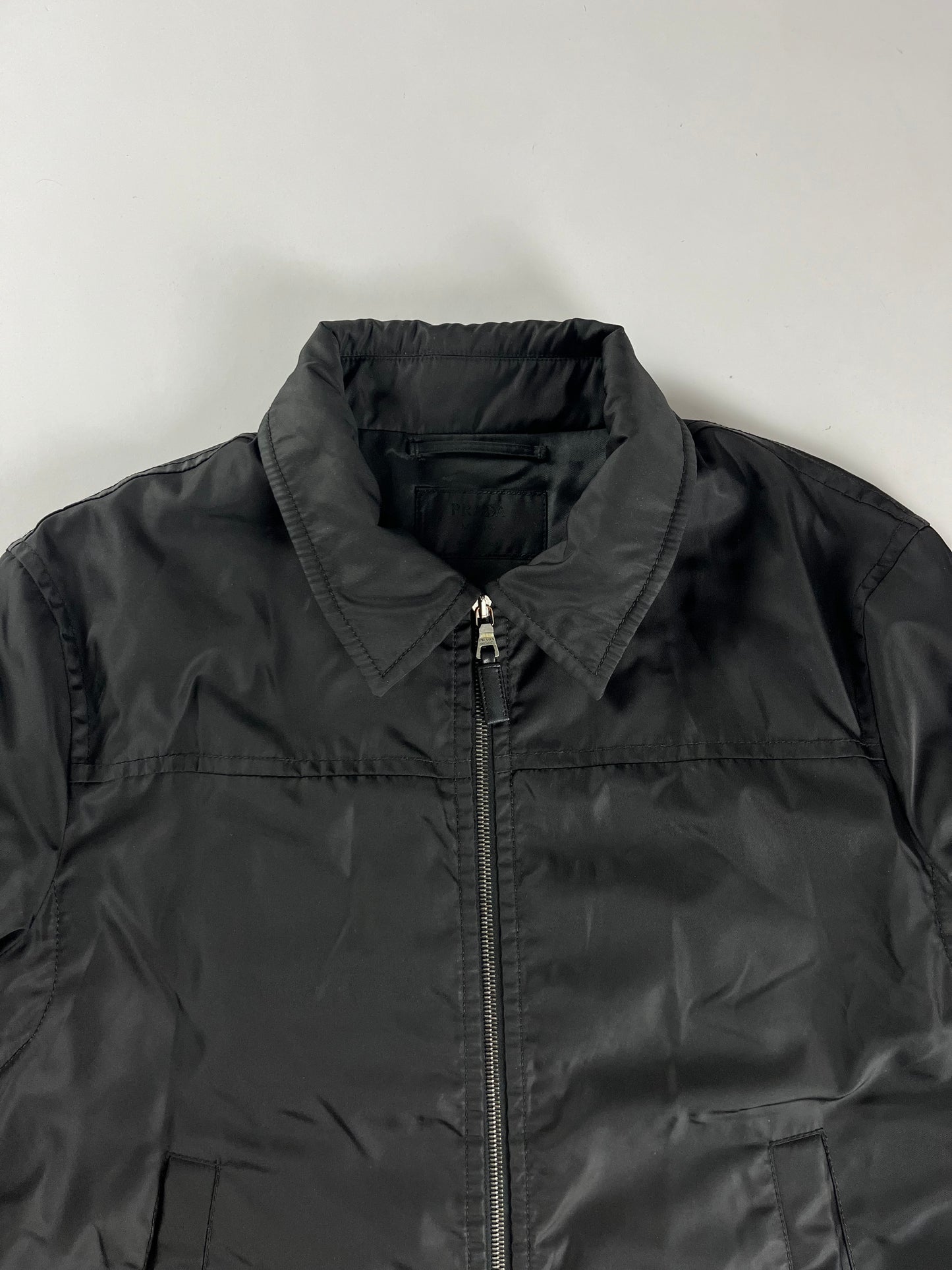 Prada Essential Black Work Trucker Jacket 2000s - L