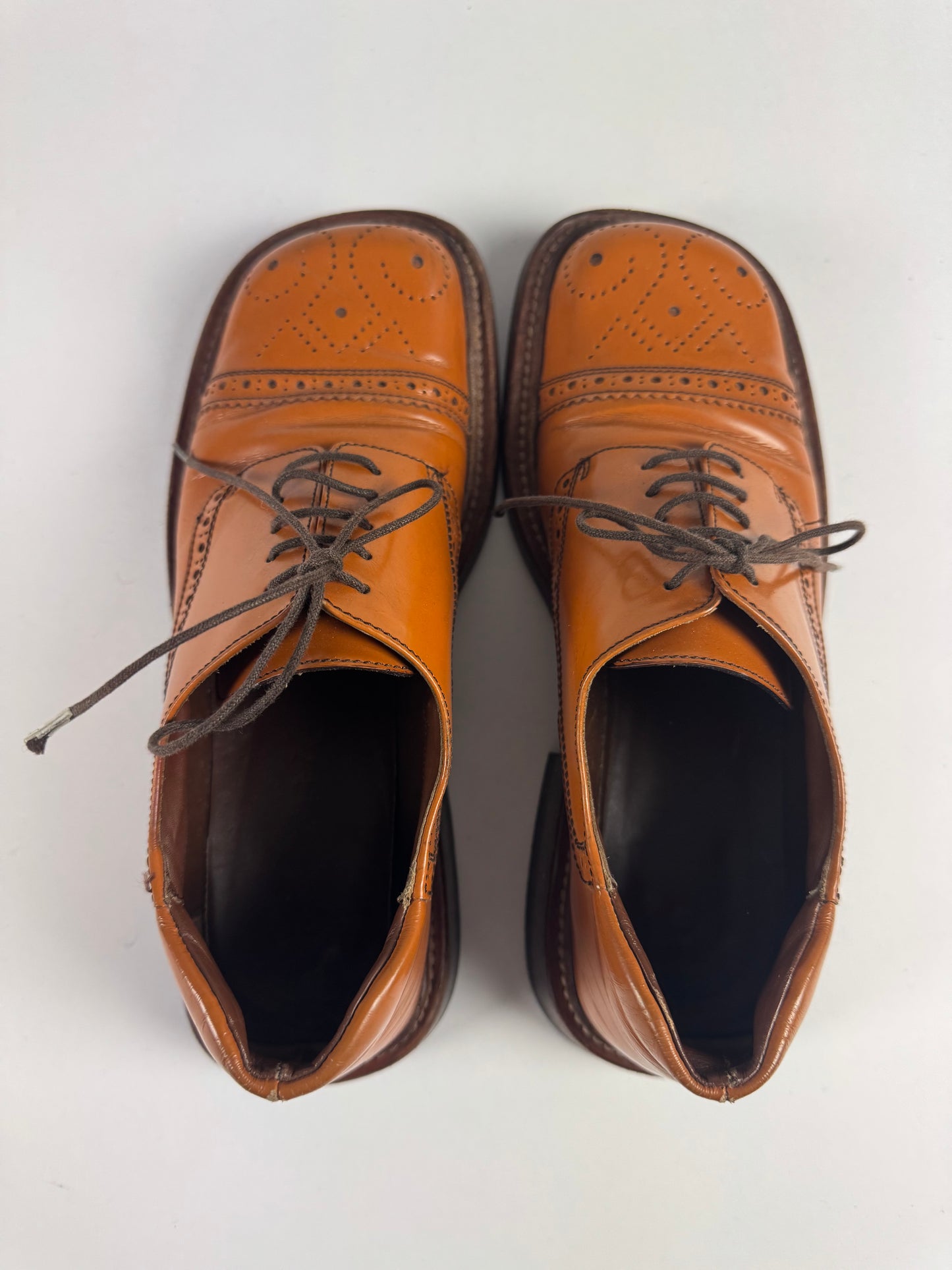 Prada Camel Leather Square Toe Low Shoes FW 1999 - 36 IT/37 EU