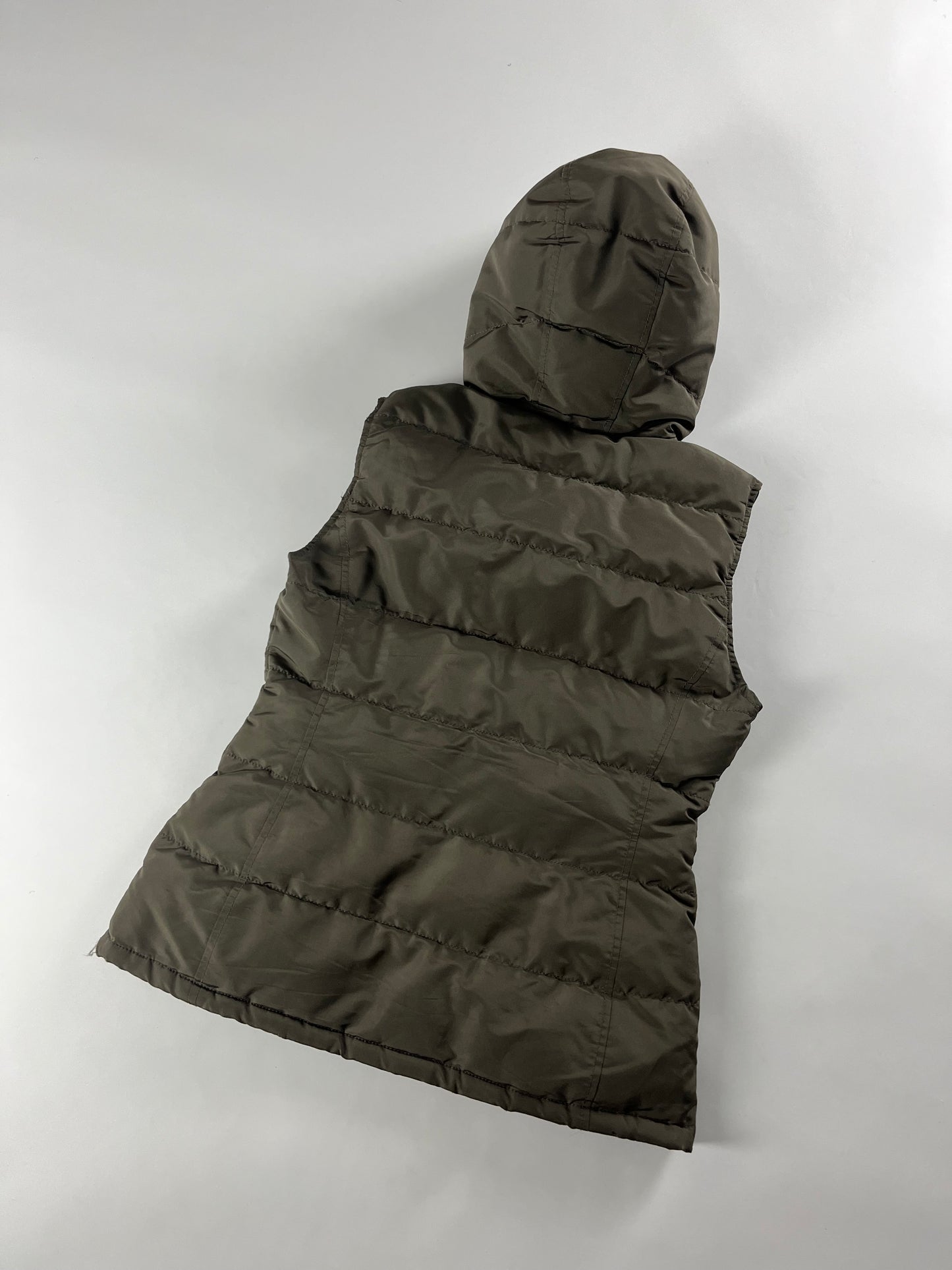 Prada Fur Hood Puffer Vest 2000s - S