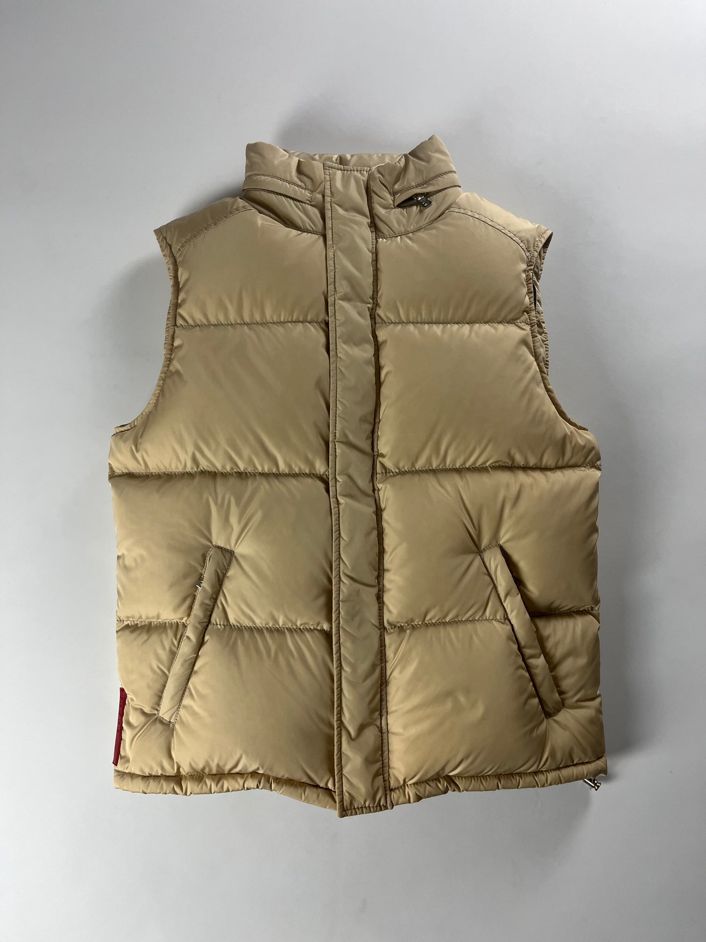 Prada Linea Rossa Cream Puffer Vest 2000s - S