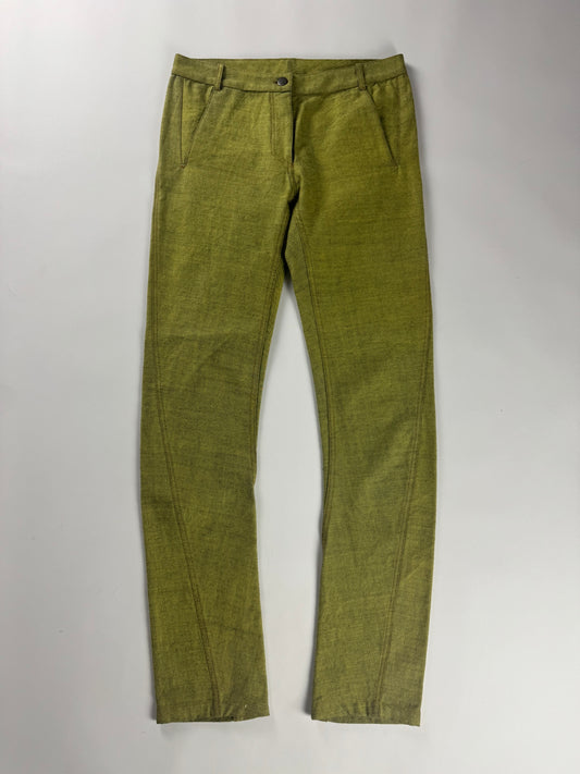 Y/Project Sample Washed Green Straight Pants SS 2015 - S