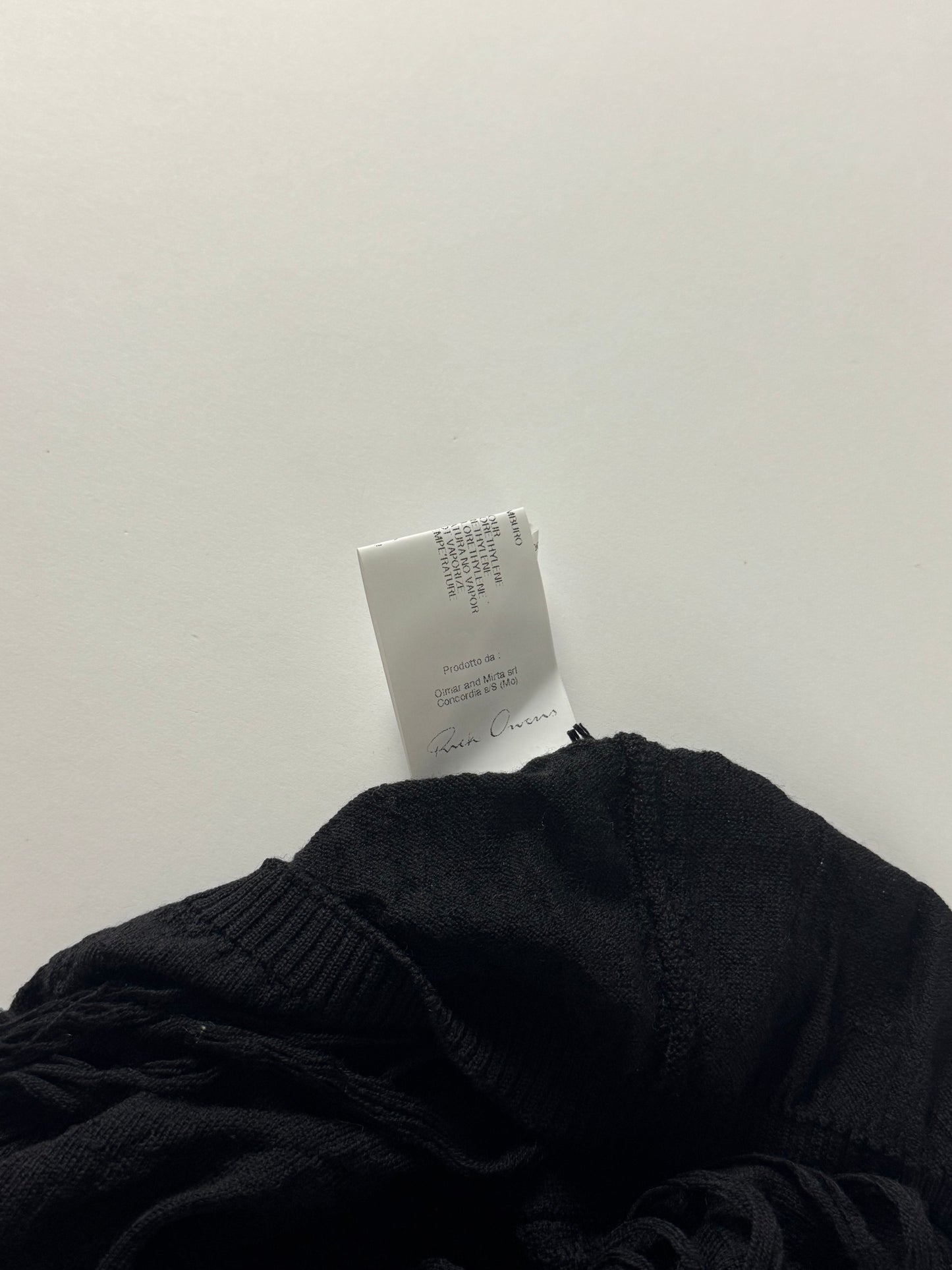 Rick Owens Black Dust Fringes Vest Top 2000s - S