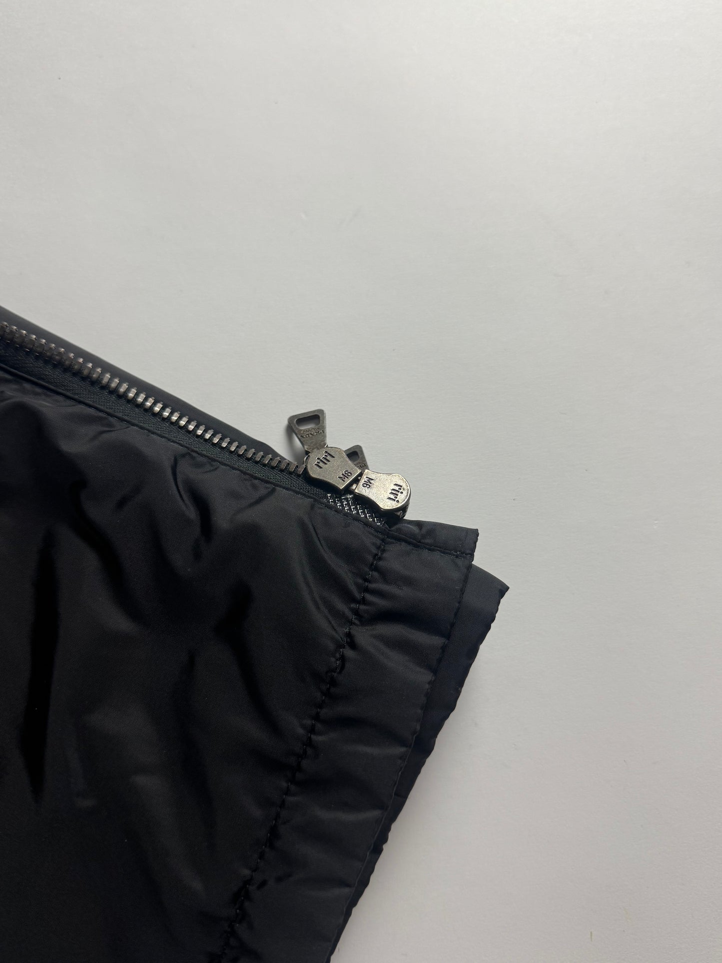 Prada Black Nylon Hooded Vest 2000s - M