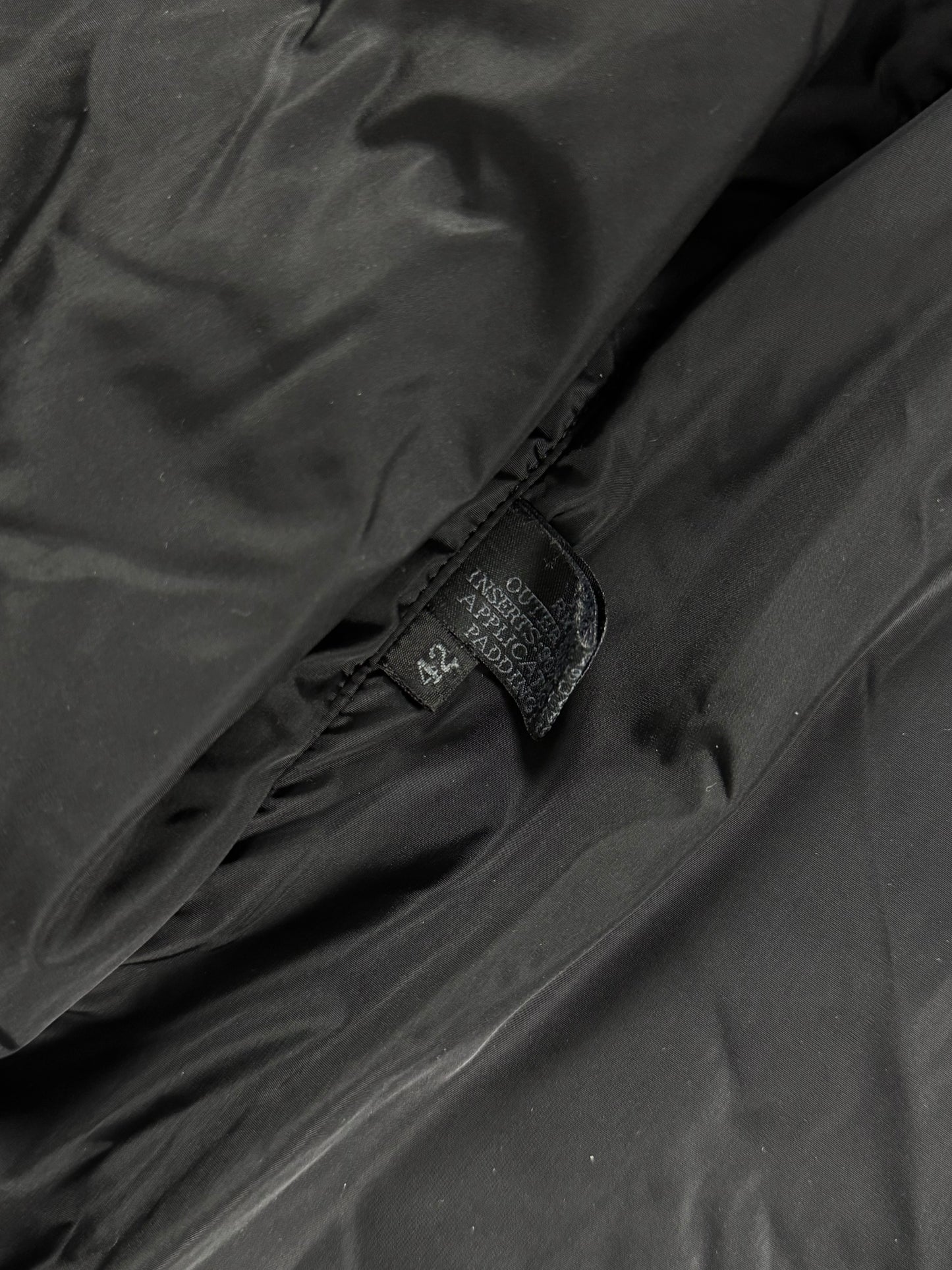 Prada Leather Shoulder Detail Strapped Belted Nylon Hooded Coat FW 1999 - S