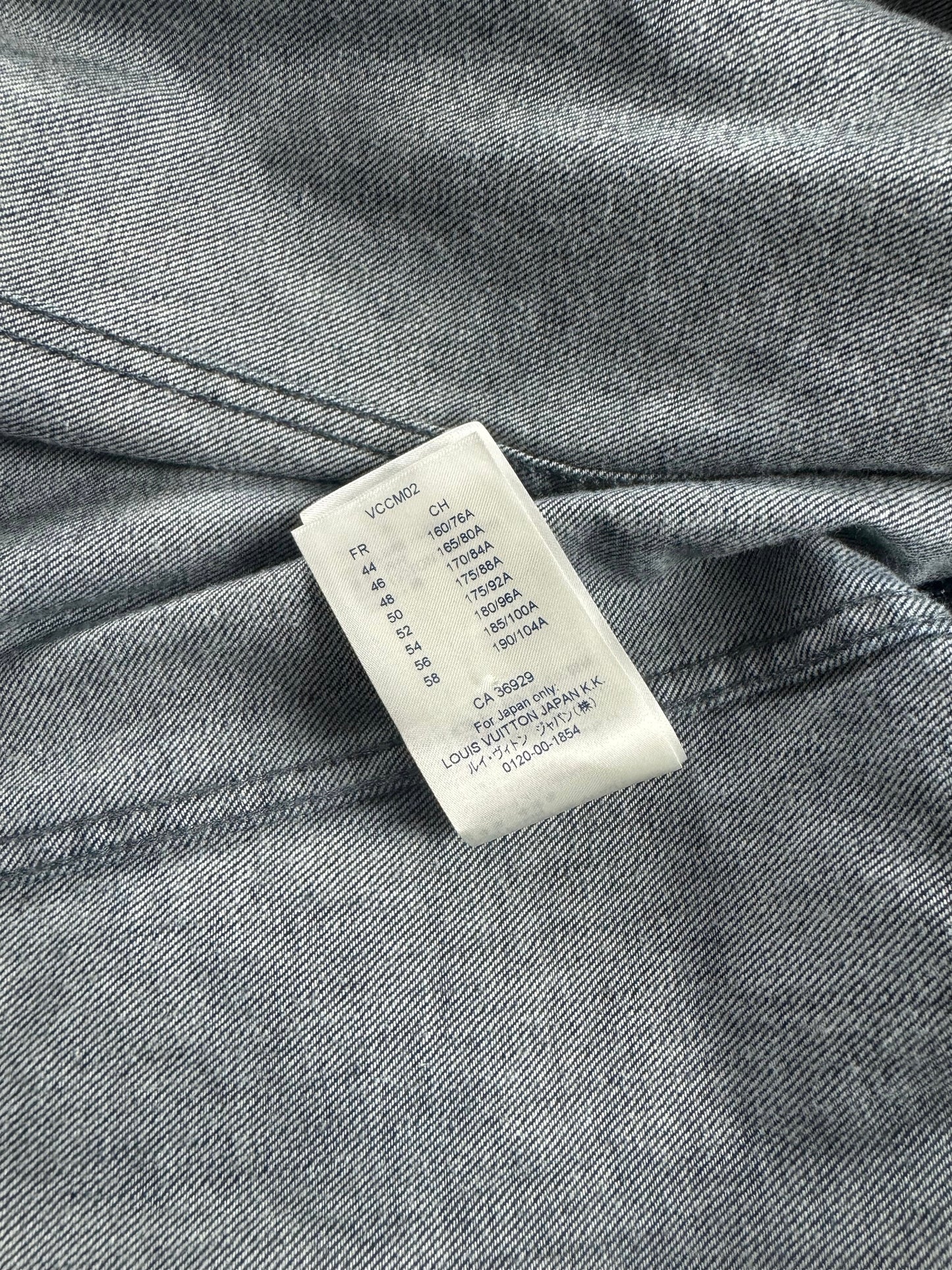 Louis Vuitton Virgil Abloh Indigo Raw Iridescent Denim Jacket FW 2021 - XL