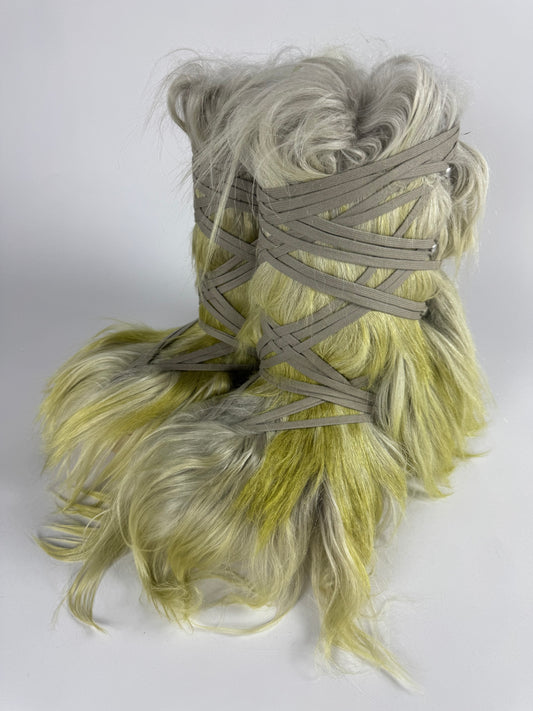 Rick Owens x Moncler Acid Gradient Big Rocks Goat Fur Boots FW 2023 - 43 EU