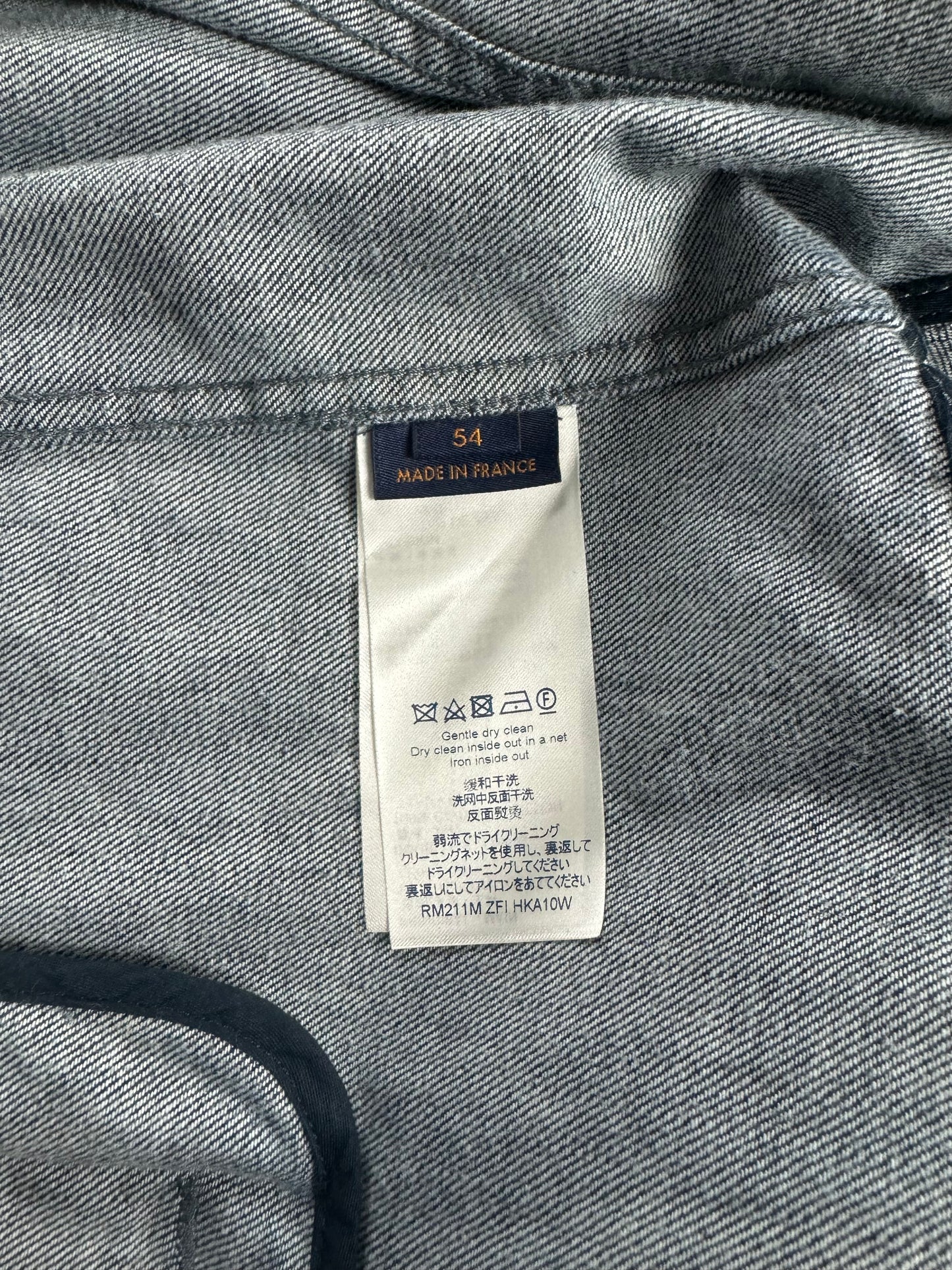 Louis Vuitton Virgil Abloh Indigo Raw Iridescent Denim Jacket FW 2021 - XL