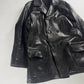 Prada Double Breasted Dark Brown Leather Coat FW 1996 - L