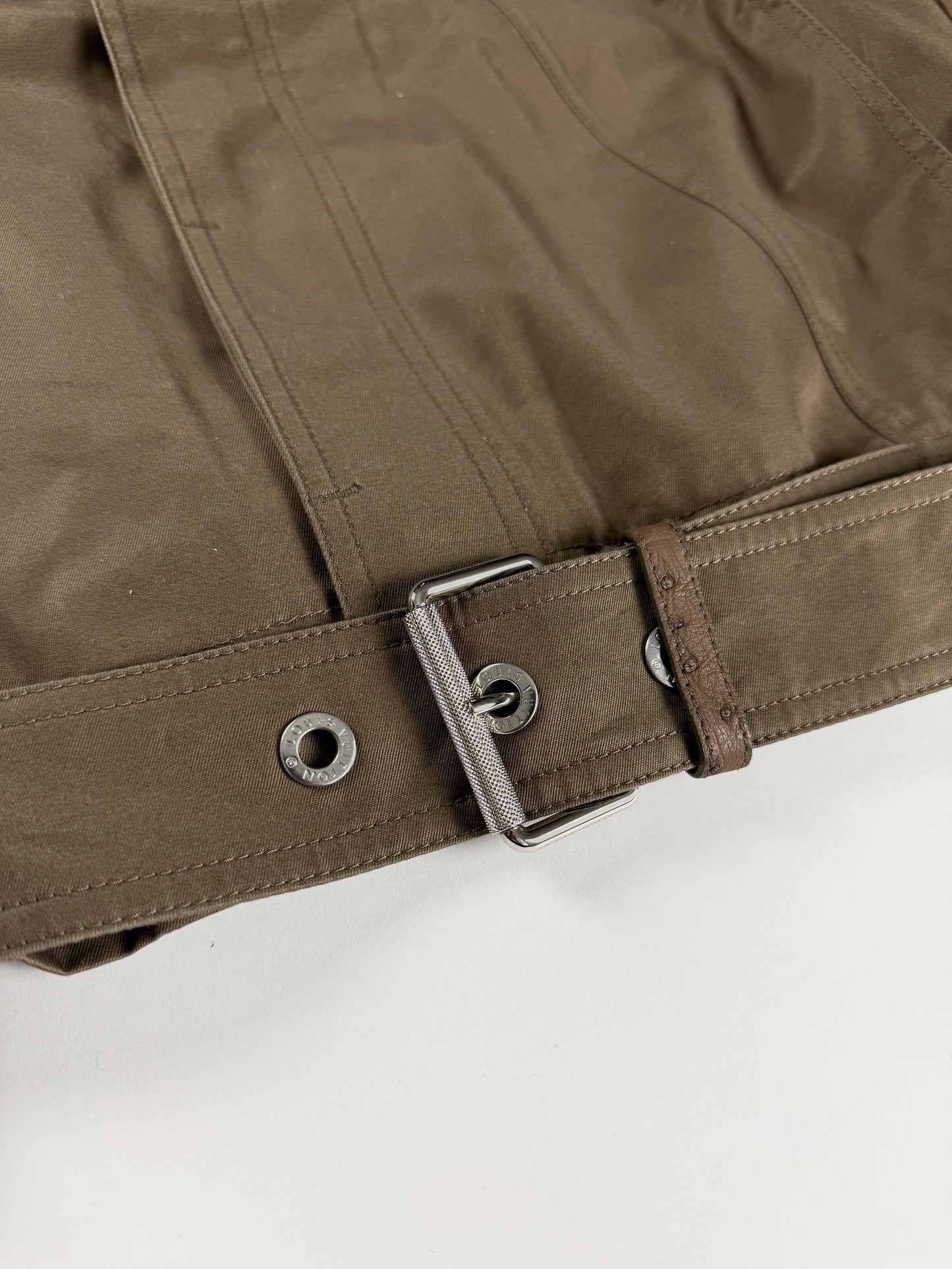 Louis Vuitton Sample Safari Perfecto Exotic Ostrich Leather Jacket SS 2017 - M