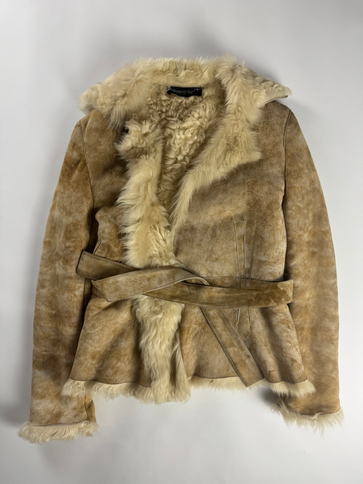 Gucci Tom Ford Bushed Shearling Fur Coat FW 2002 - S