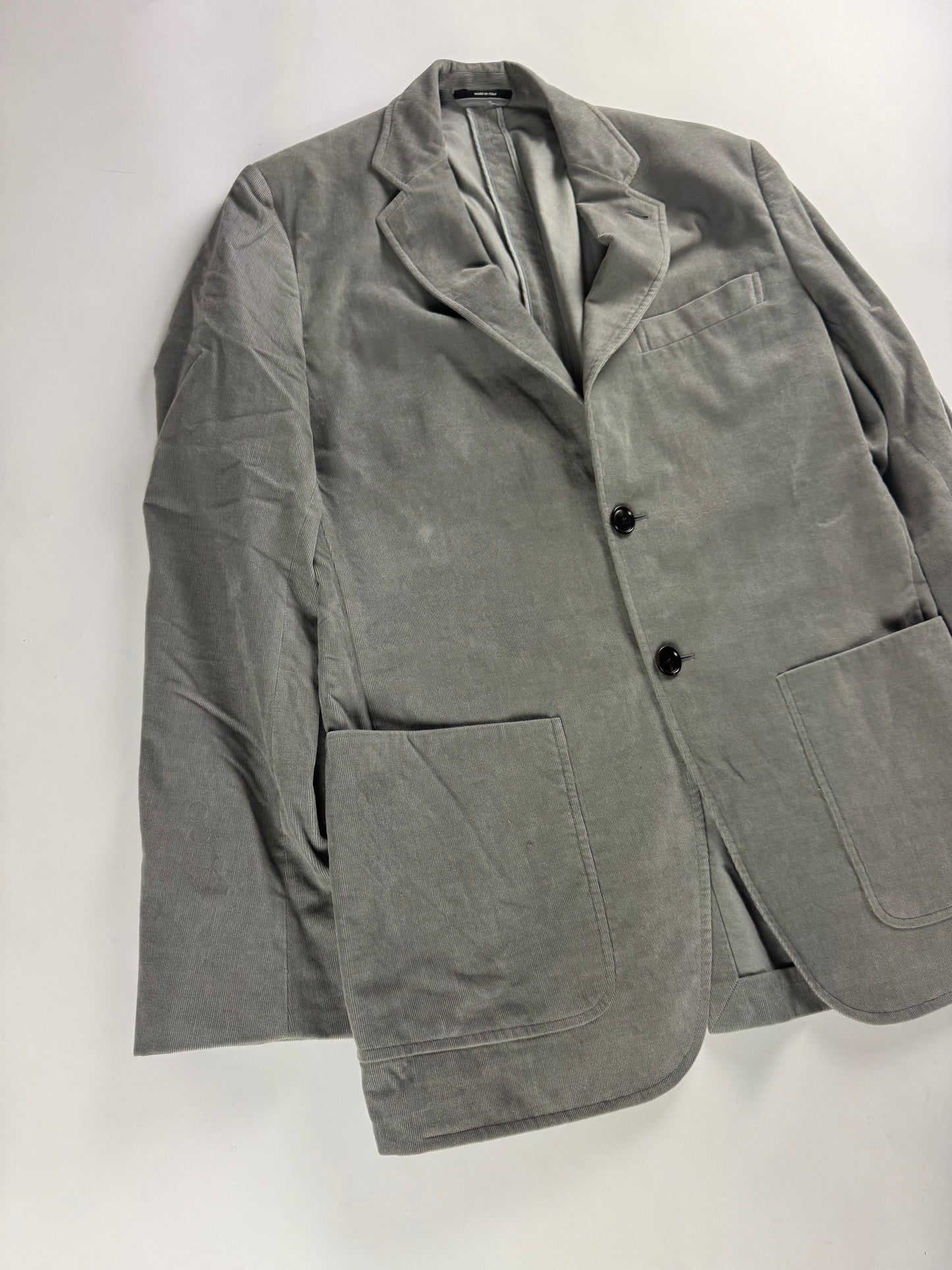 Hermès Sample Grey Tailored Cotton Minimalist Blazer SS 2022 - M