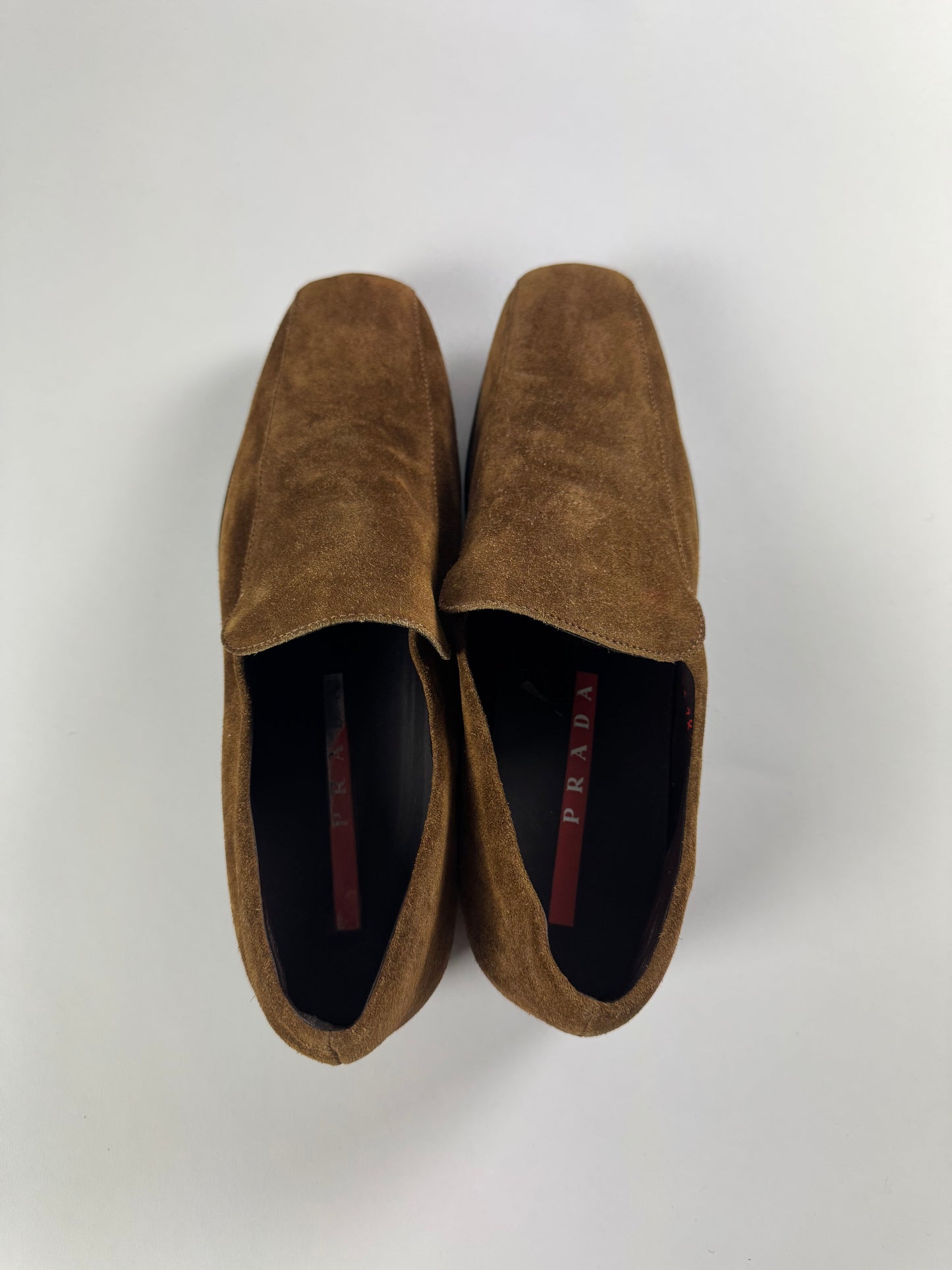 Prada Siena Brown Suede Loafers FW 1999 - 38,5 IT/39,5 EU