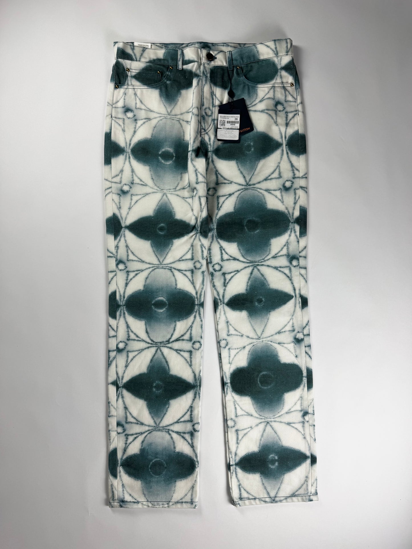 Louis Vuitton Blue Shibori Monogram Denim Straight Pants SS 2023 - 36 US