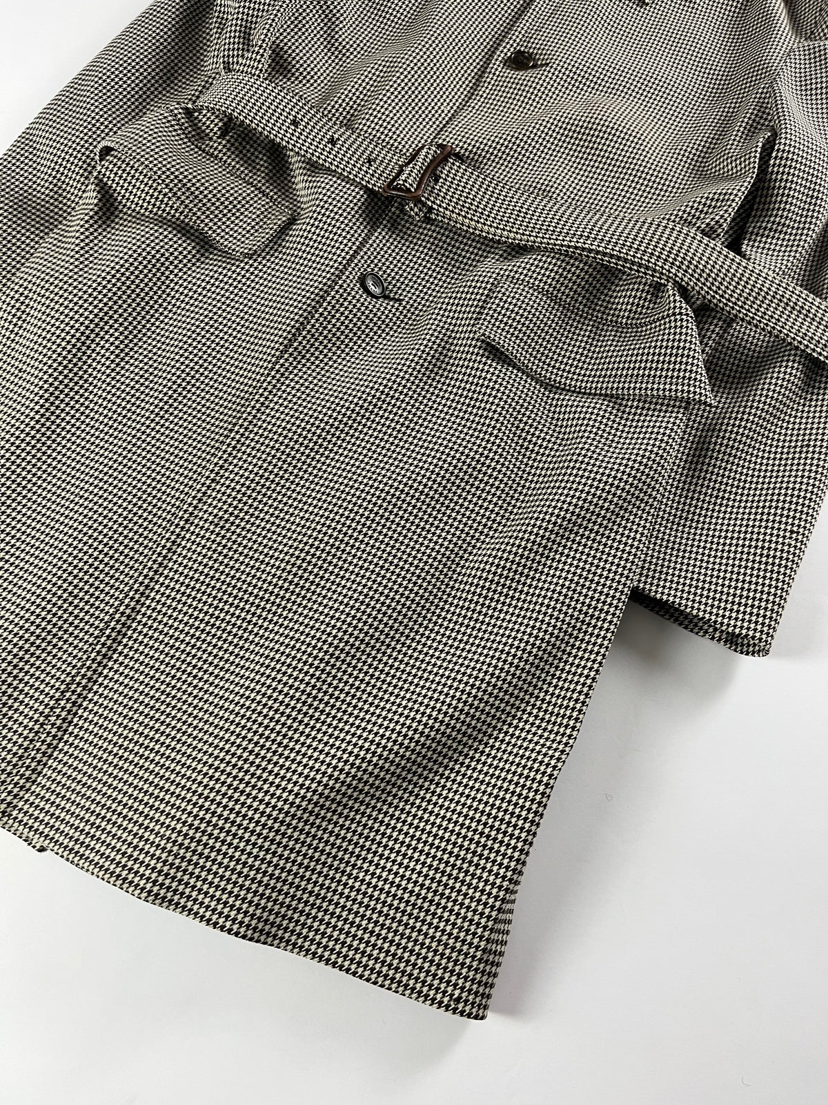 Prada Grey Striped Minimalist Belted Coat FW 2000 - L