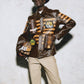 Louis Vuitton Nigo LV toile Monogram Military Leather Jacket Resort 2022 - L