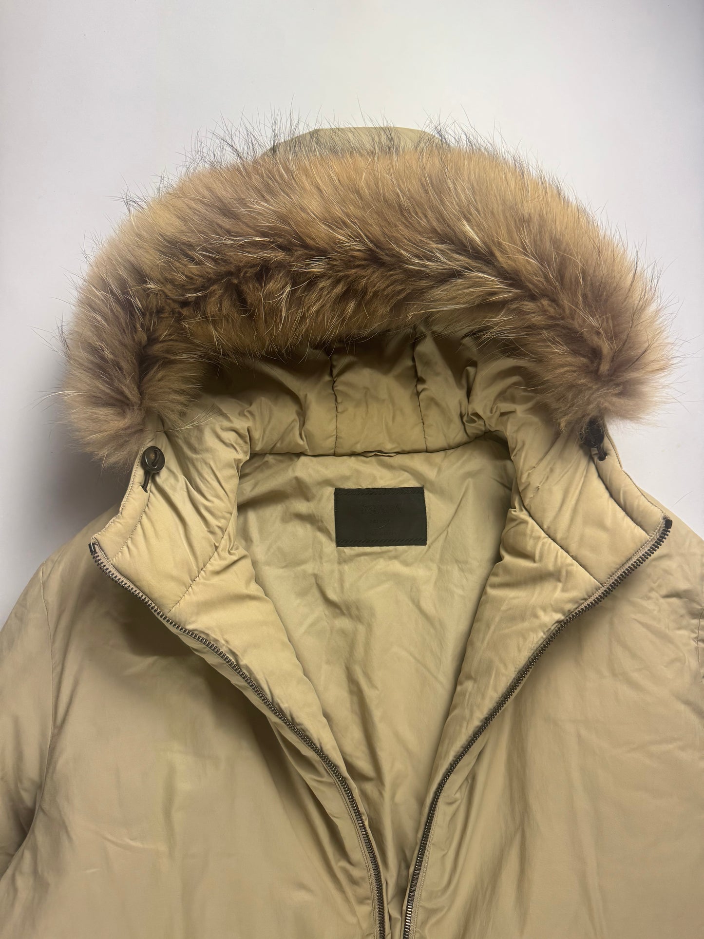 Prada Eskimo Fur Hooded Long Puffer Coat FW 2000 - M