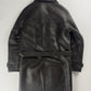 Louis Vuitton Dark Brown Fur Lining Heavy Sheepskin Leather Belted Coat 2000s - M