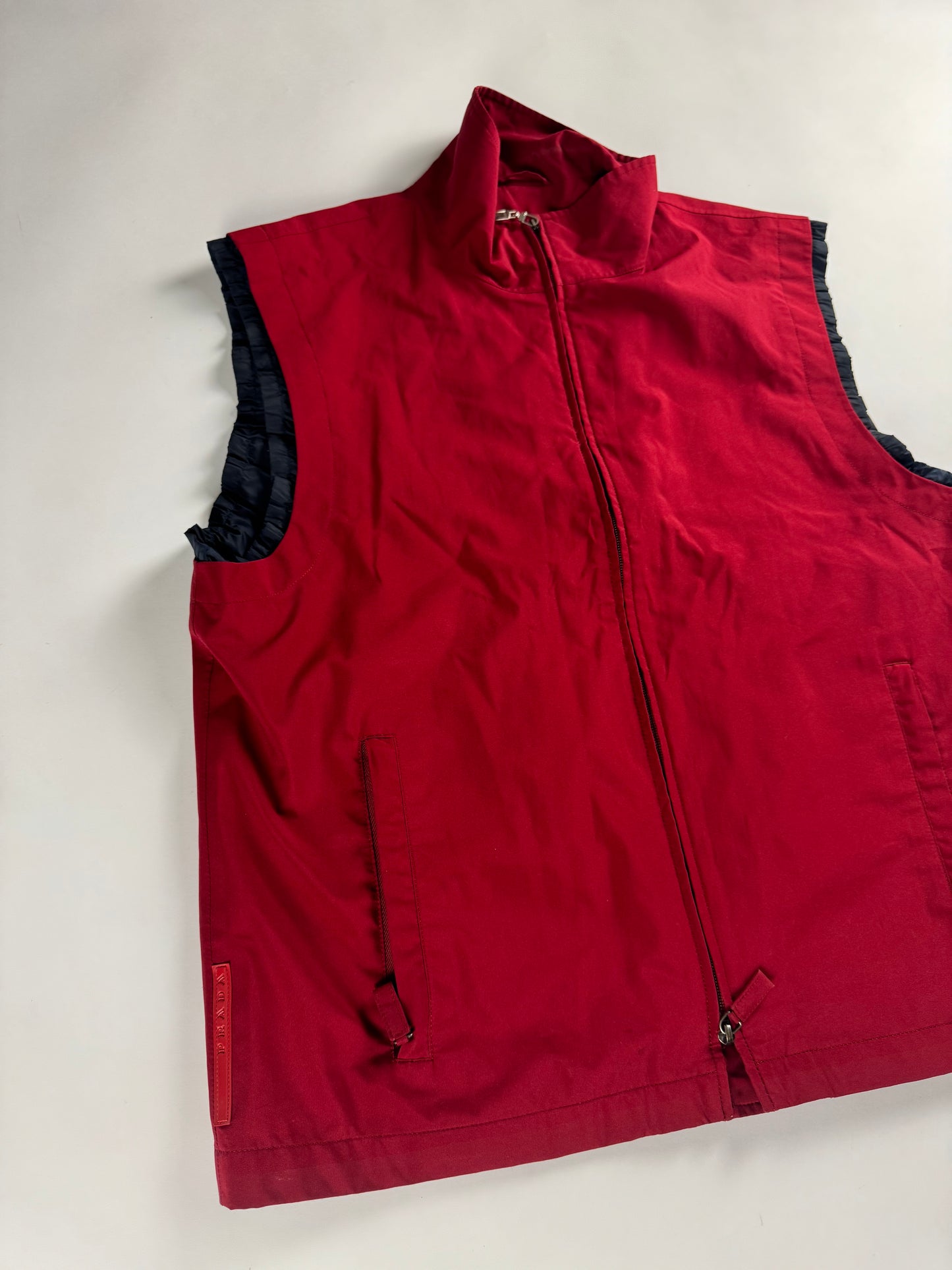 Prada Linea Rossa Red Nylon Vest SS 2000 - XL