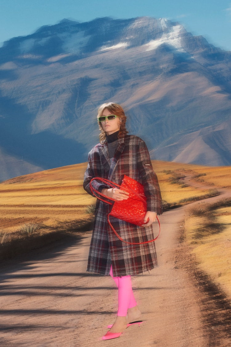 Balenciaga Sample Destroy Lana Plaid Coat SS 2019 - M