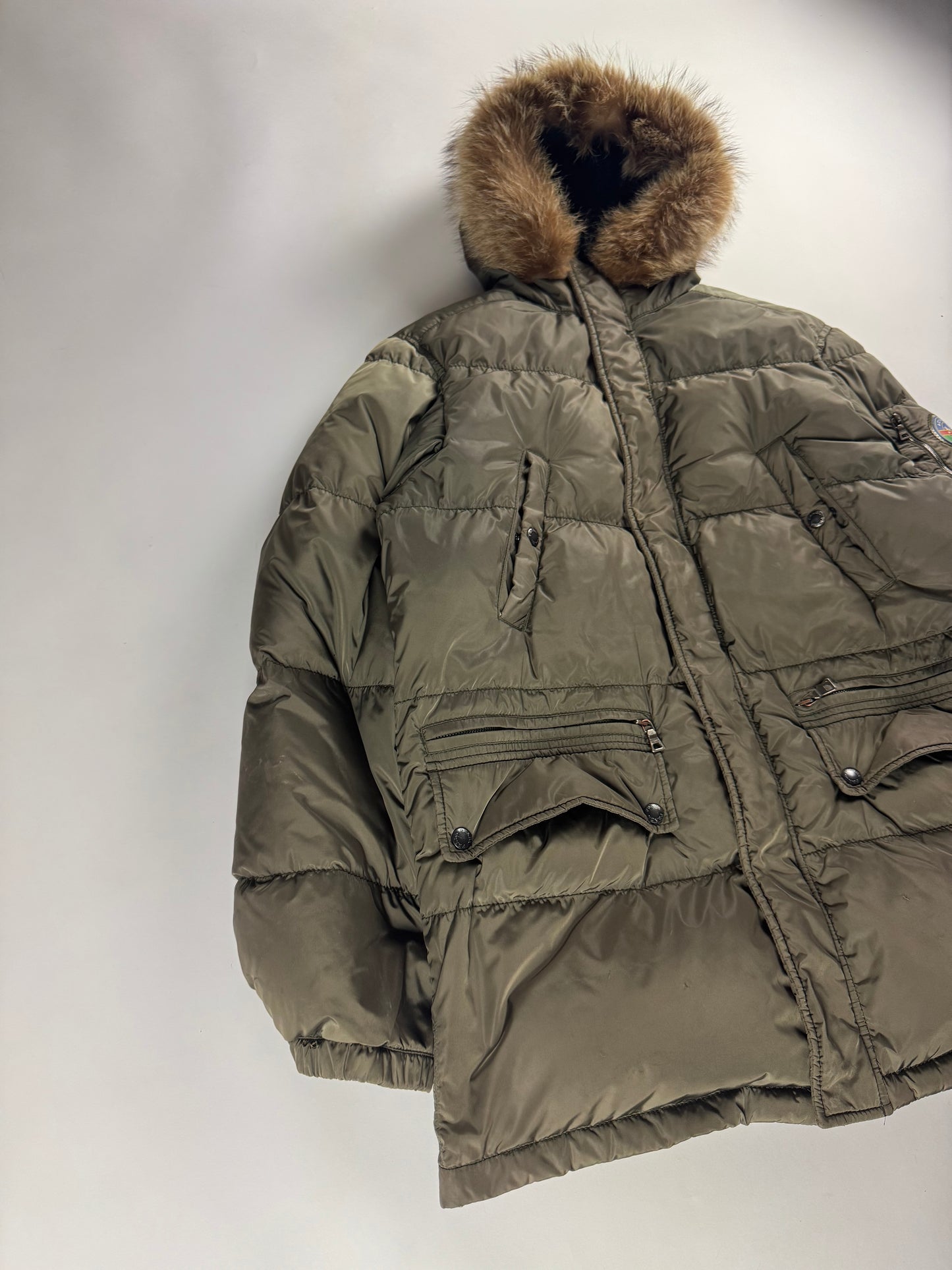 Prada Ski Nylon Puffer Long 3/4 Jacket 2000s - M