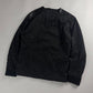 Prada Leather Shoulder Panels Deep V Neck Nylon Sweater FW 2009 - S