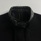 Gucci Black Wool Leather Belt Collar Long Coat FW 2000 - M