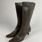 Prada Brown Belted Leather Boots FW 2000 - 38,5 IT/39,5 EU