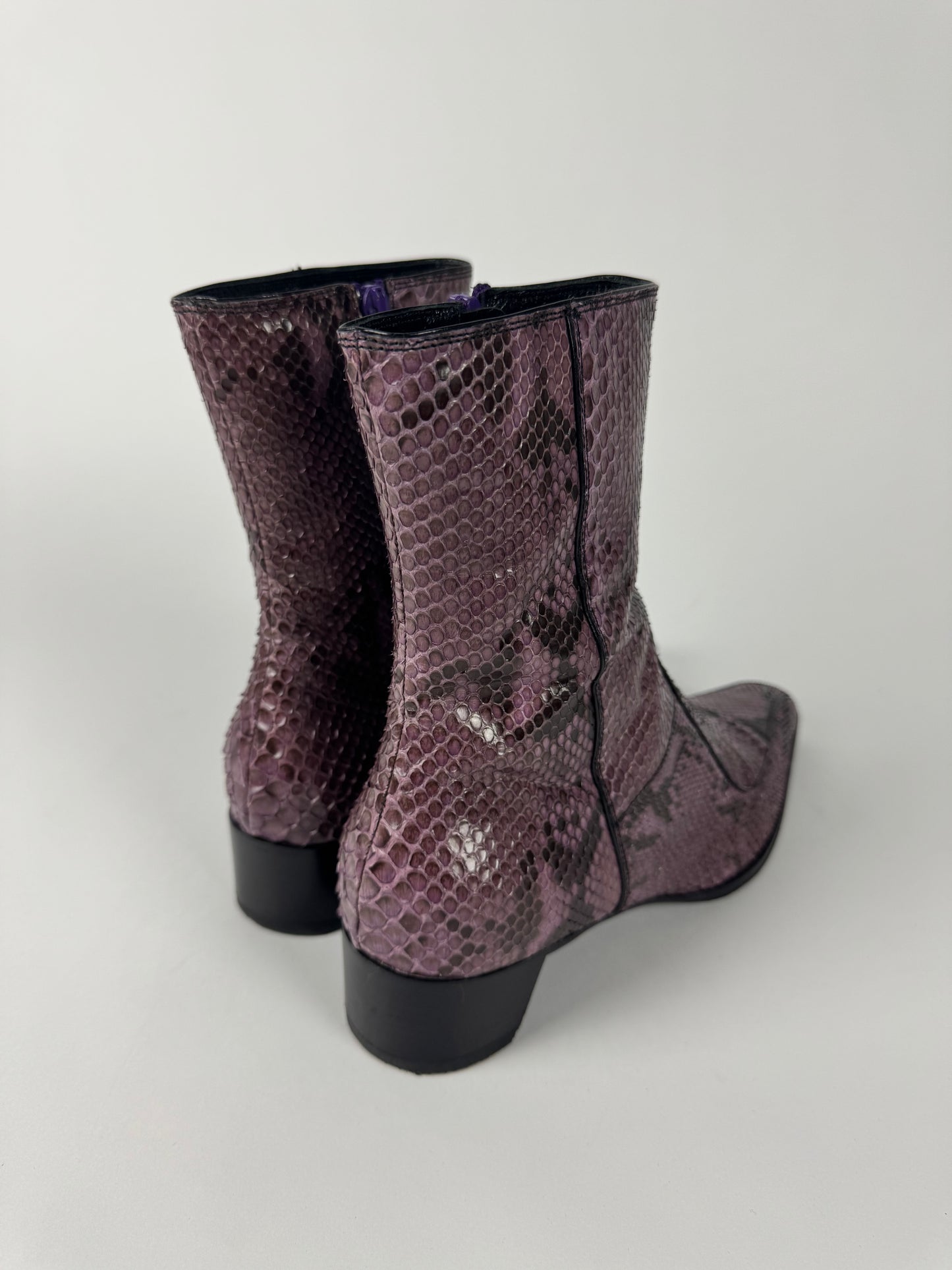 Prada Purple Python Leather Boots FW 2000 - 40 IT/40,5 EU