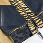 Coach Sample Camel Mixed Animal Print Green Shearling Collar Bomber Jacket SS 2016 - M